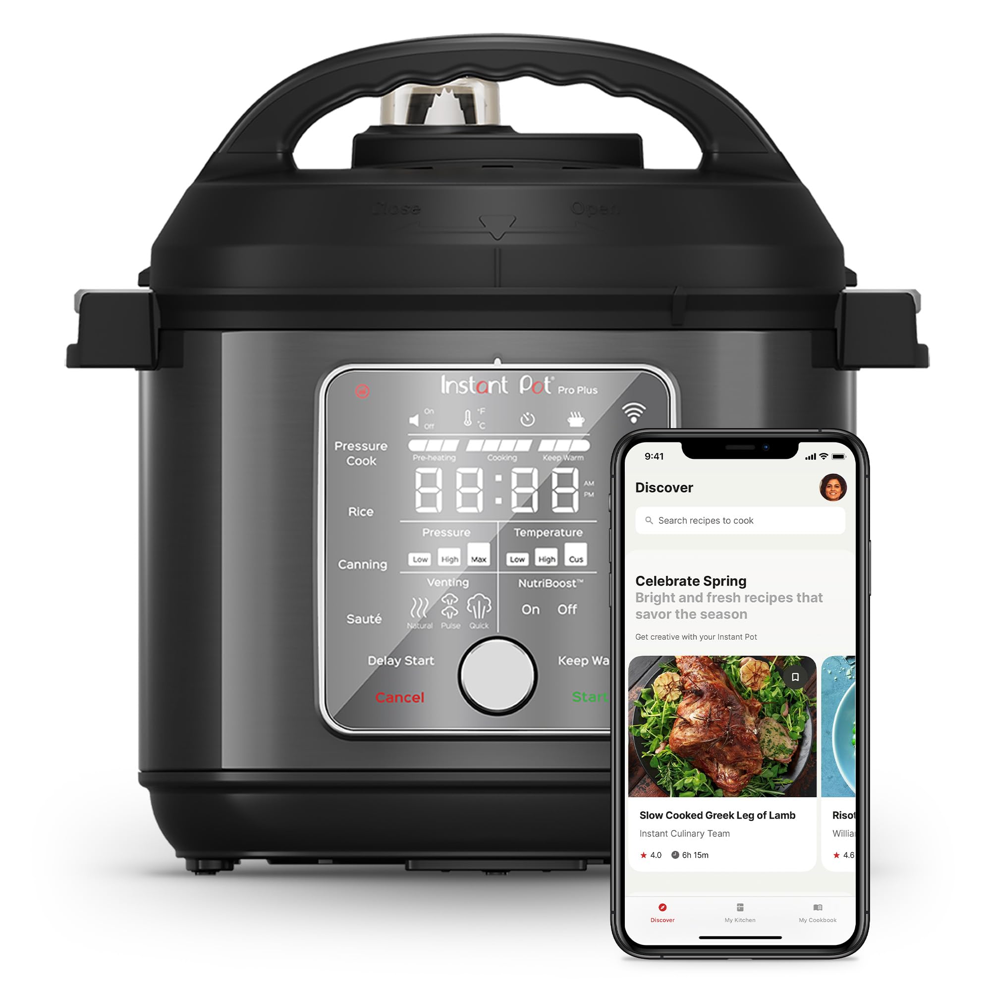 Instant Pot Pro Plus Wi Fi Smart 10 In 1, Pressure Cooker, Slow Cooker, Rice Cooker, Steamer, Saut   Pan, Yogurt Maker, Warmer,