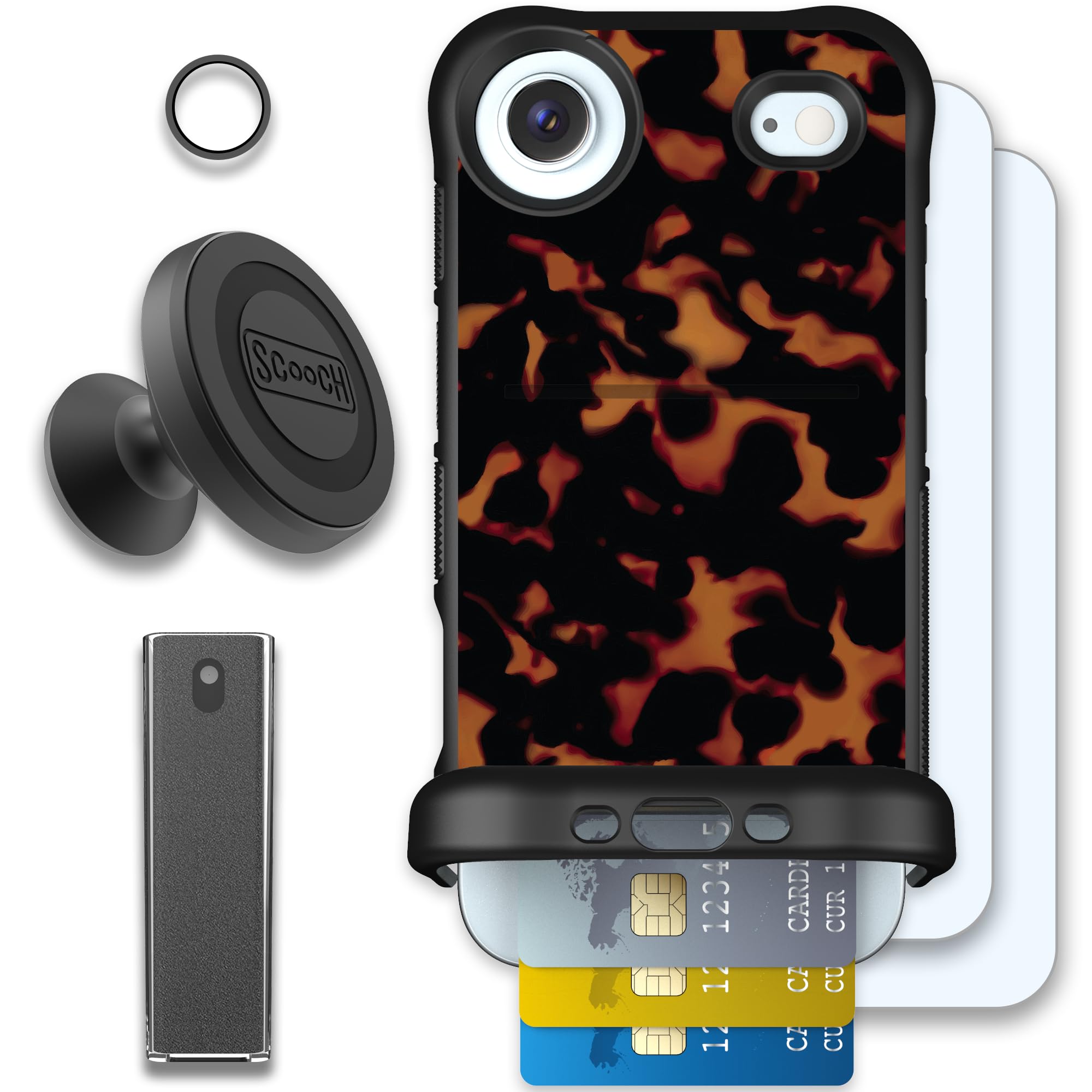 Scooch Wingmate for iPhone Air [Defender Bundle] with 2 Tempered Glass Screen Protectors, Camera Lens Protector, Wingmount, Tech