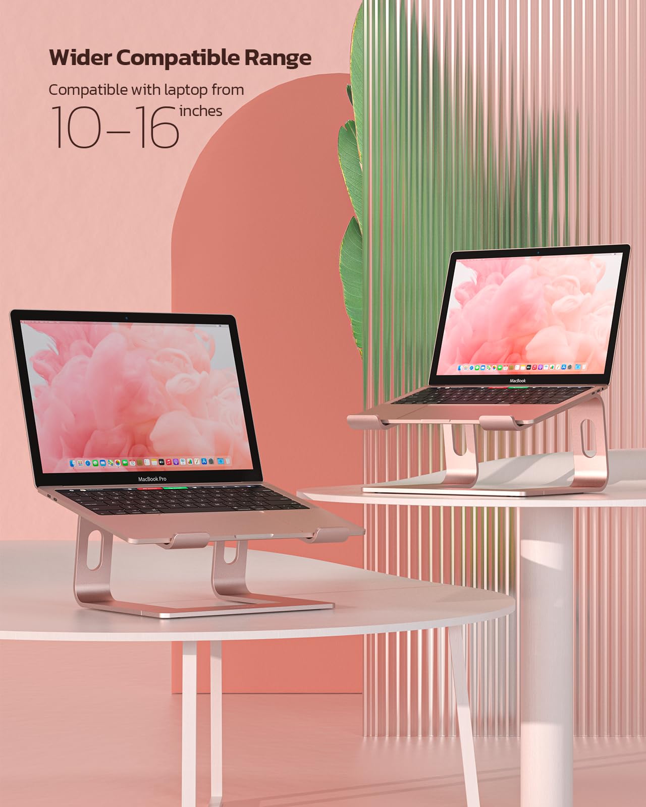 Nulaxy Laptop Stand, Ergonomic Aluminum Laptop Computer Stand, Detachable Laptop Riser Notebook Holder Stand Compatible With Mac