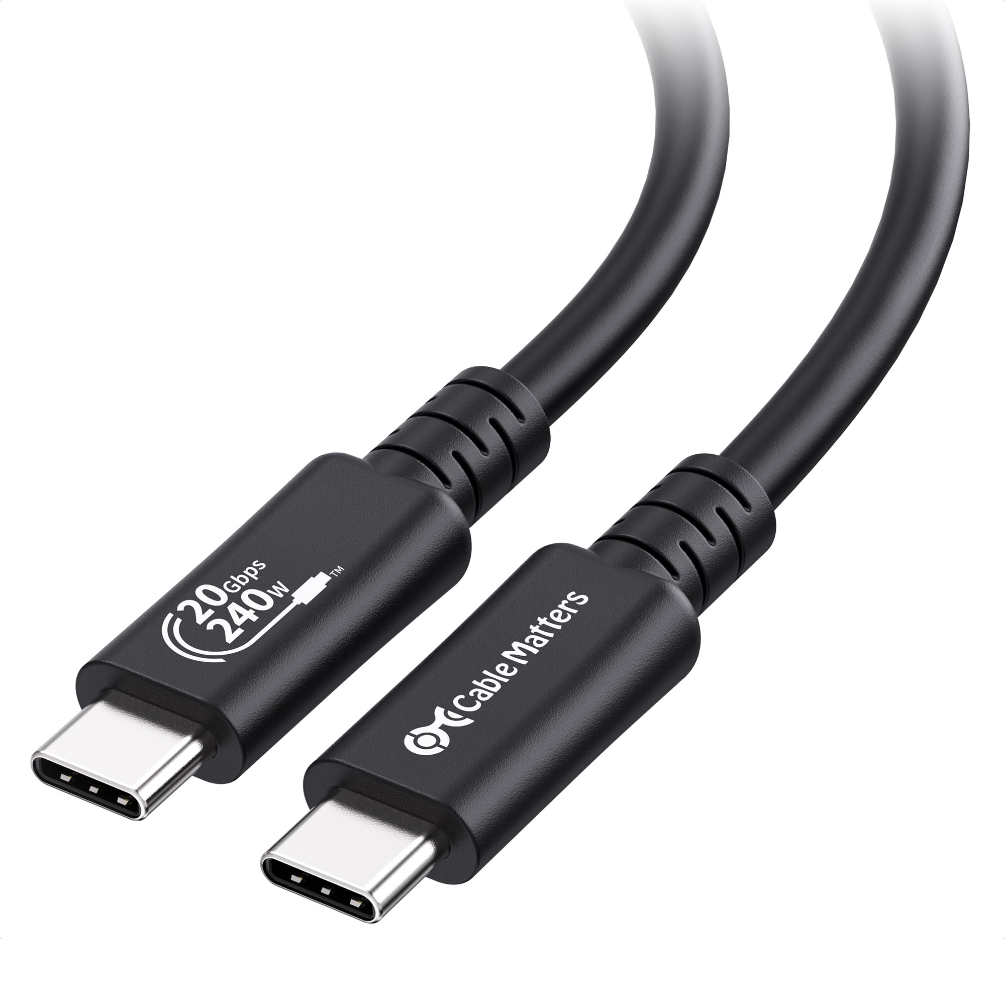 Cable Matters [USB IF Certified] 20Gbps Long USB4 Cable/USB 4 Cable 6.6ft, Supports Up to [8K@30Hz / 4K@120Hz Video, 240W Charging, 20Gbps Data Transfer] Compatible with Thunderbolt 4 Cable, MacBook