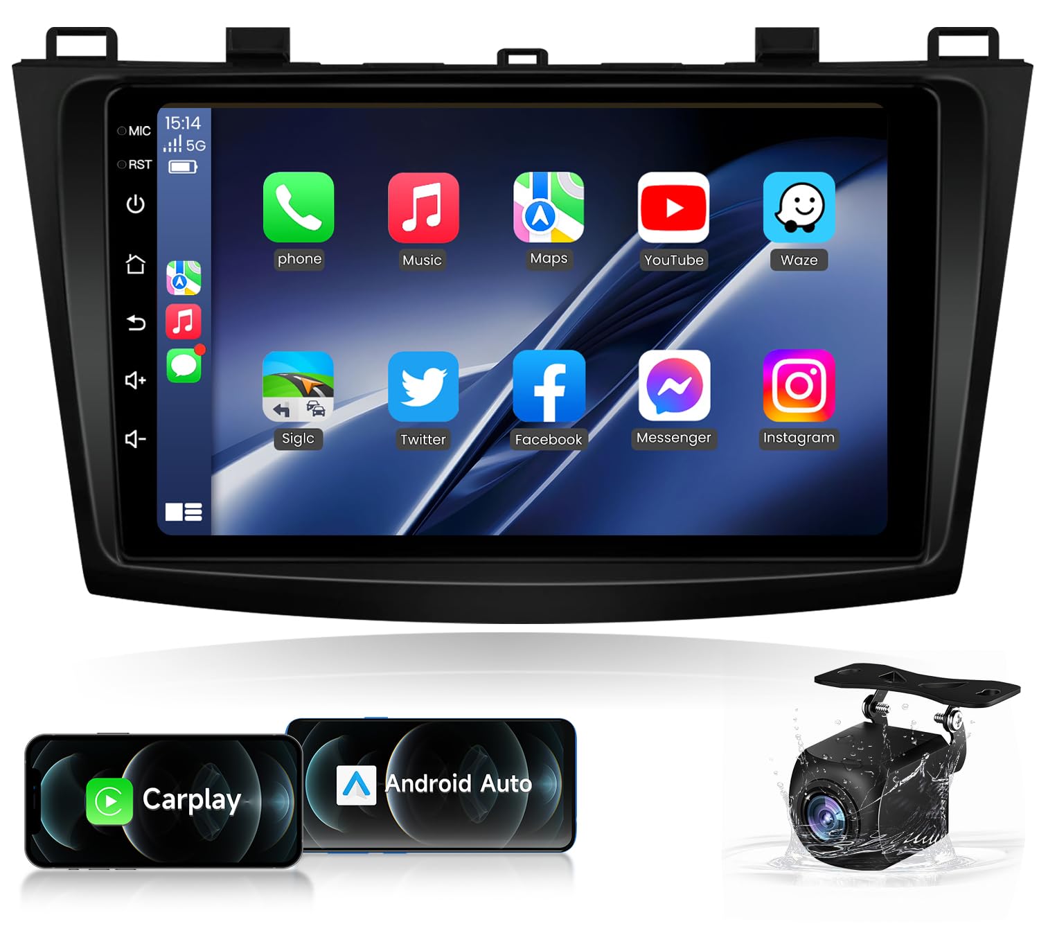 2G+32G Car Stereo Radio For Mazda 3 2010 2011 2012 2013 1280 * 800 9 Inch Car Radio Touch Screen With Wireless Carplay&Android A