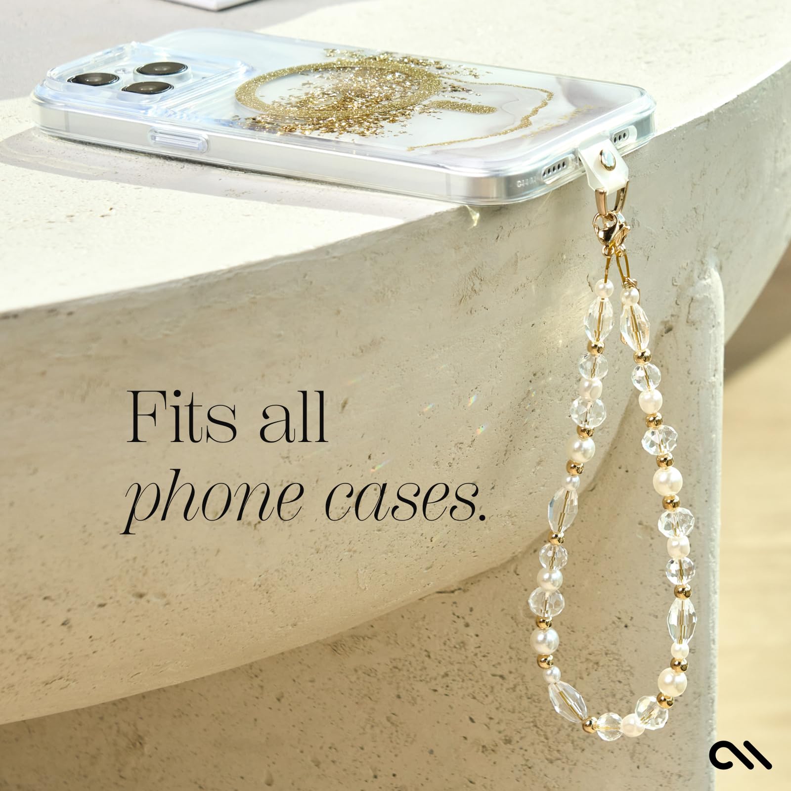 Case Mate Beaded Phone Charm | Detachable Anti Theft Phone Strap | Hands Free Iphone Wrist Strap For Women | Phone Chain Wristle