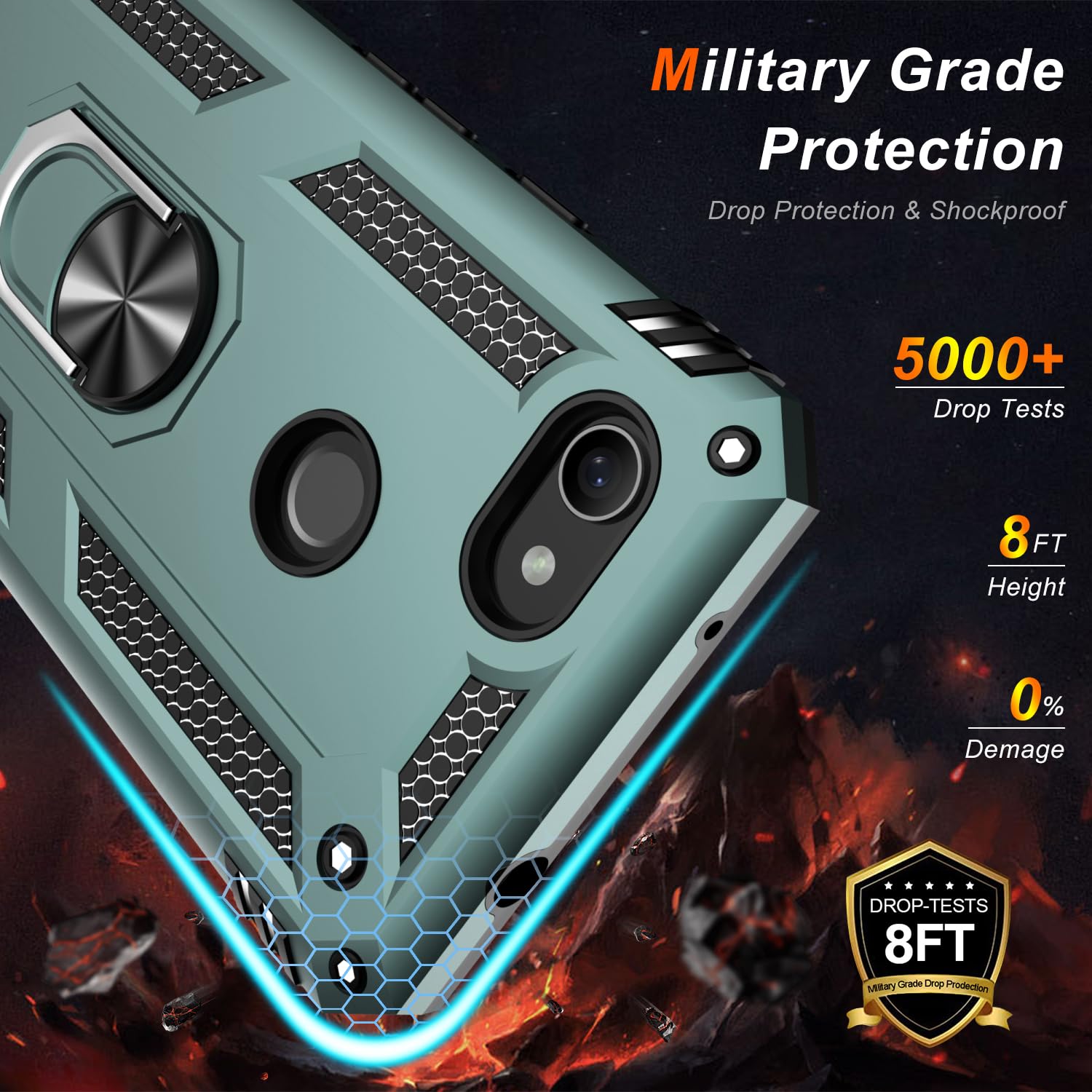 Lumarke For Google Pixel 3A Xl Case With Screen Protector,Pass 16Ft. Drop Tested Military Grade Protective Phone Cover With Magn