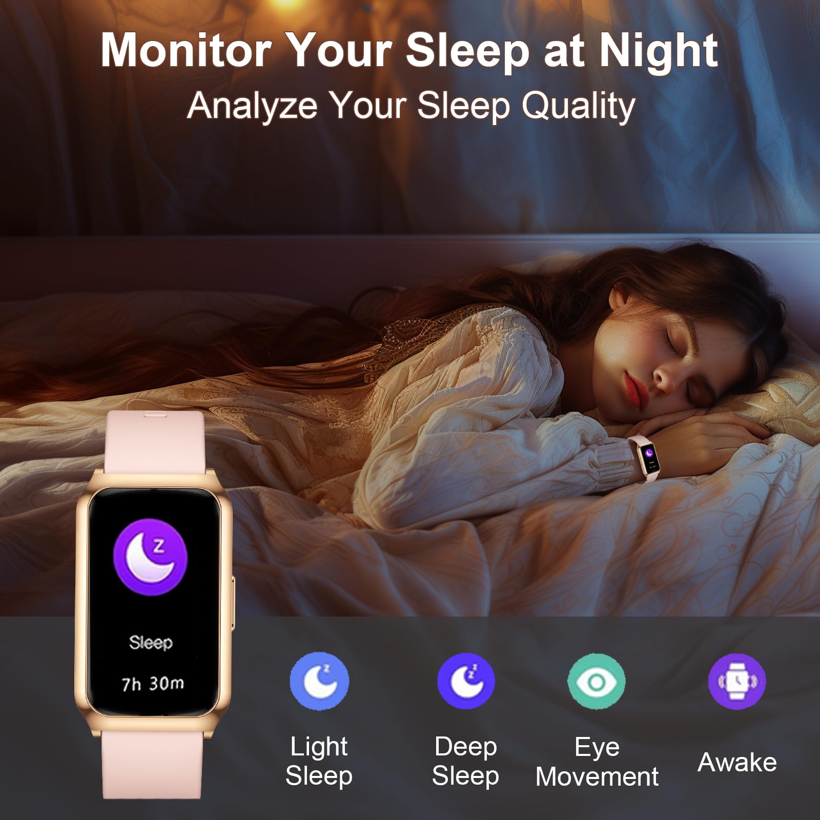 Gadixy Fitness Tracker,Smart Watch With 24/7 Heart Rate/Step/Calories,Activity Tracker,Aluminium Case,Blood Oxygen Sleep Monitor