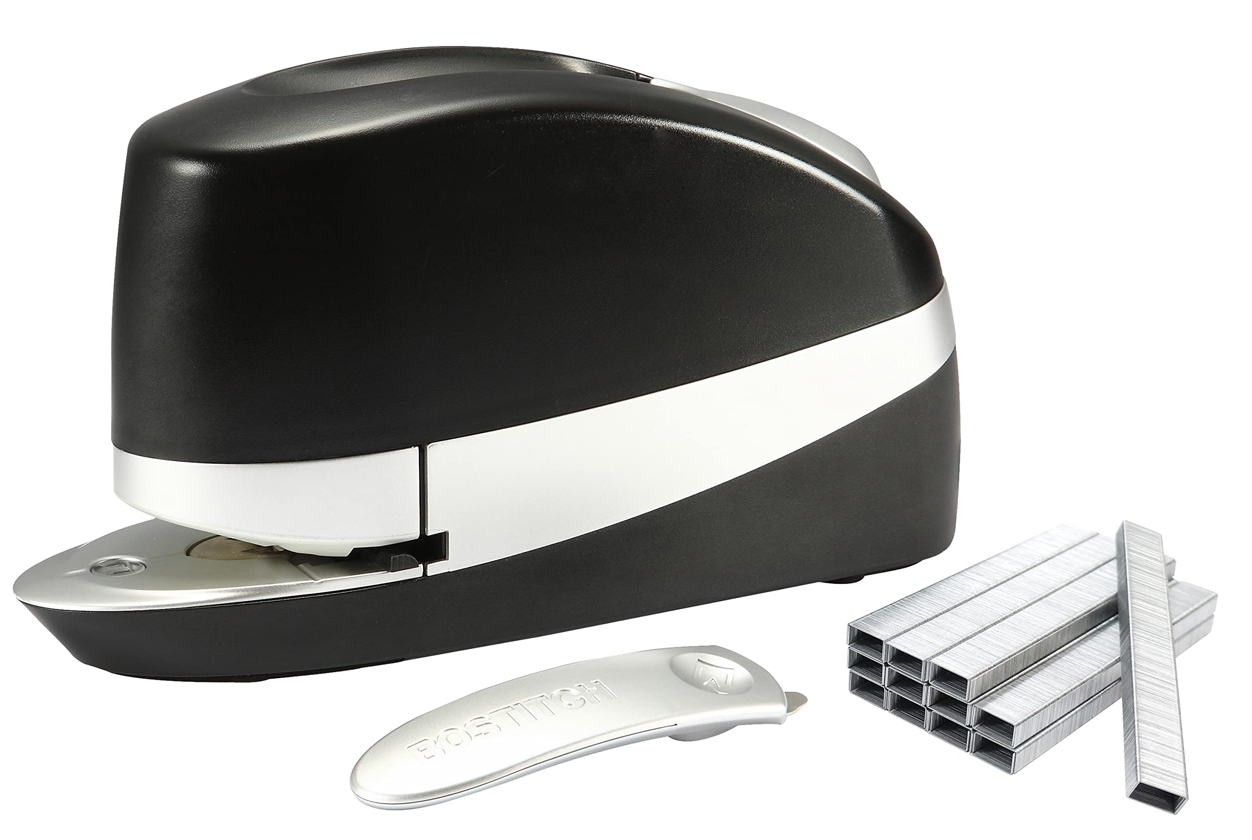 Bostitch Office Impulse 20 Sheet Executive Electric Stapler   Heavy Duty, No Jam, (20Suite Blk), Black/Silver