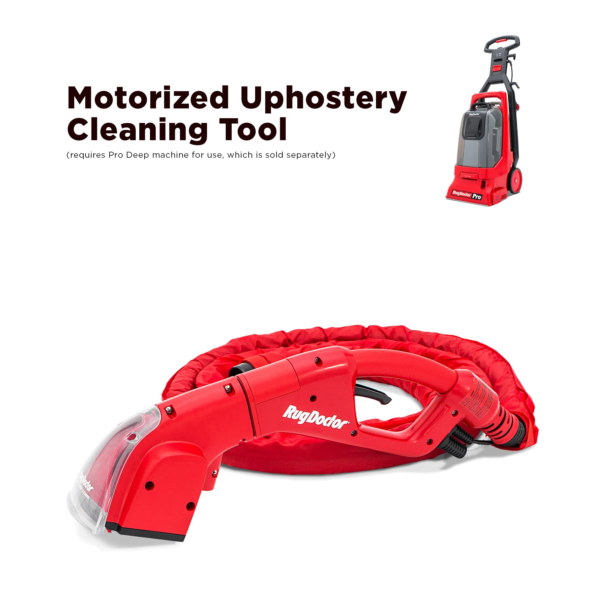 Rug Doctor Pro Motorized Upholstery Tool Attachment For Pro Deep Commercial Carpet Cleaning Machine   Dual Action Motorized Brus