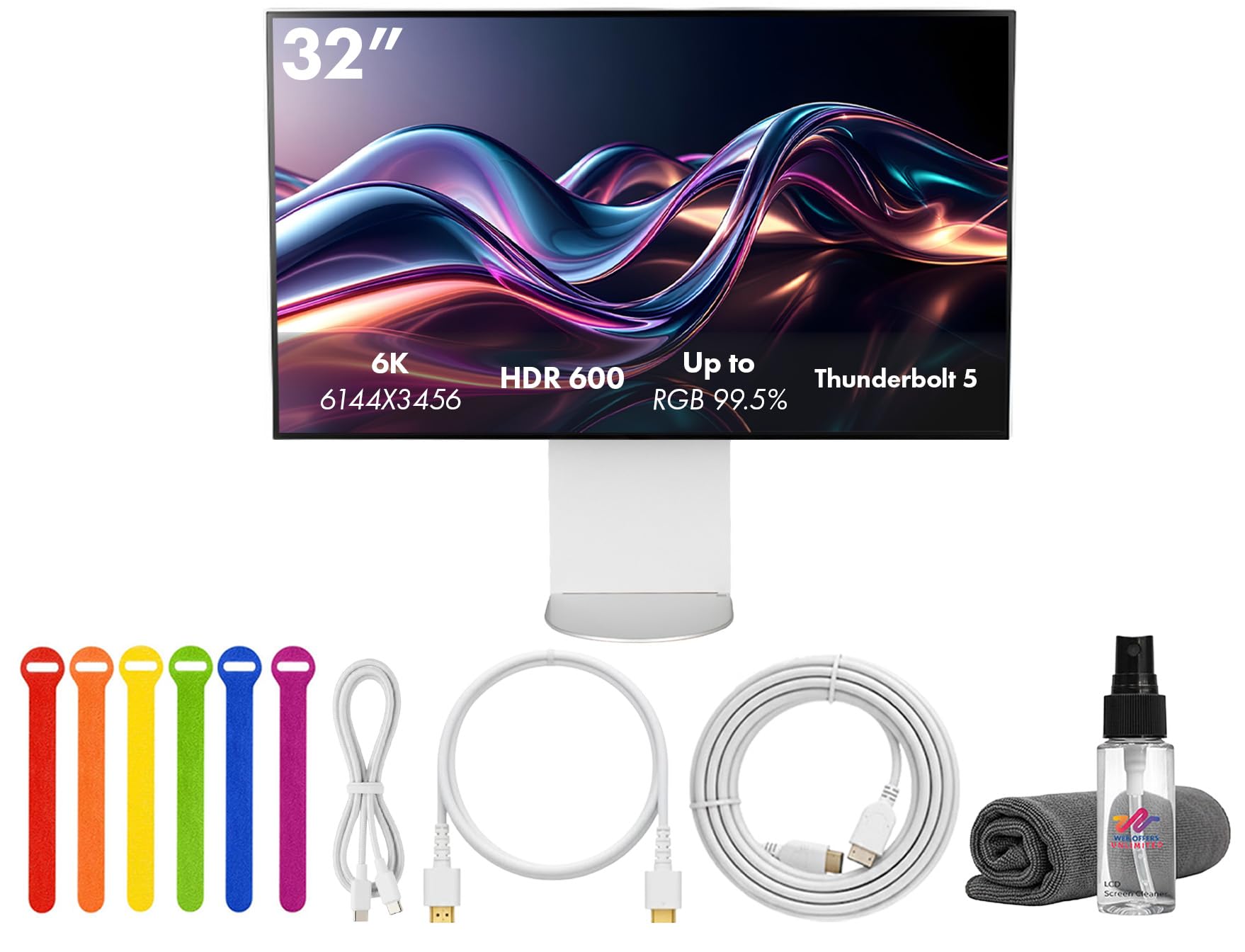 LG UltraFine evo 32U990A-S 32 6K (61443456) Nano IPS Black Professional Monitor | 60Hz, DisplayHDR 600, Thunderbolt 5, HDMI 2.1,