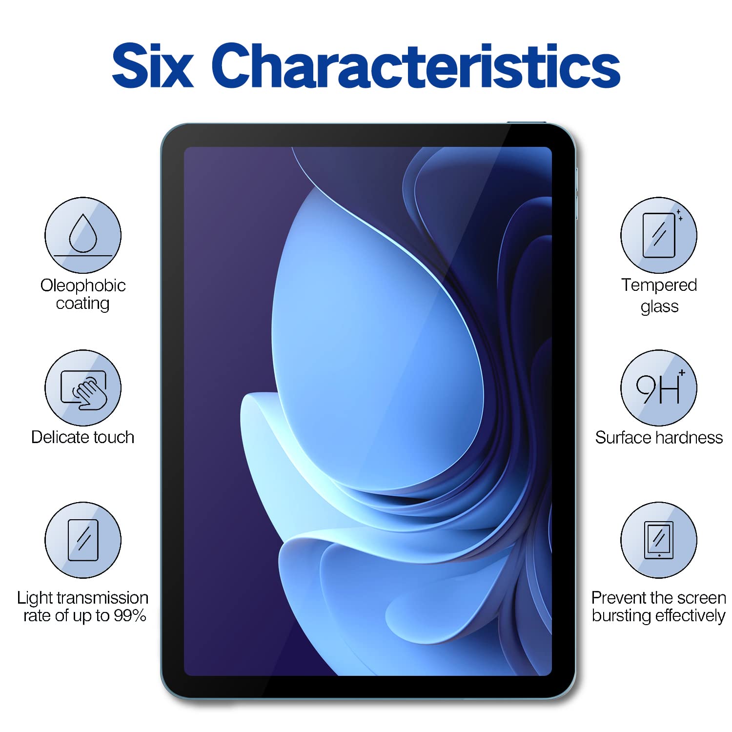 Honamwinpro Anti Blue Light Screen Protector For Ipad (Care For The Eyes) (Improve Sleep) Tempered Glass Screen Protector (Ipad