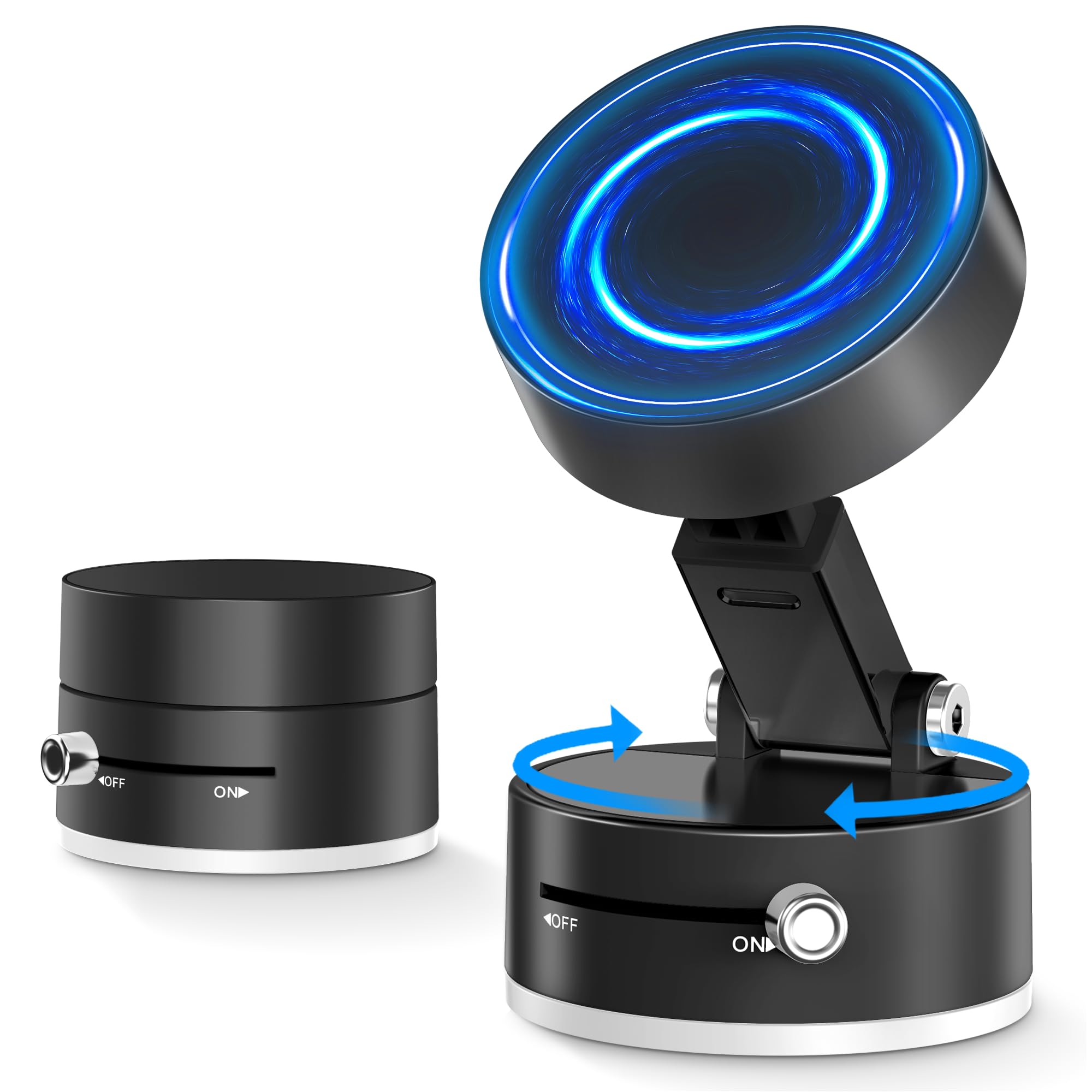 Creadream Vacuum Magnetic Suction Car Phone Holder, 2025 Upgraded Foldable Suction Cup Phone Mount Stand With 360 Rotation, Car 