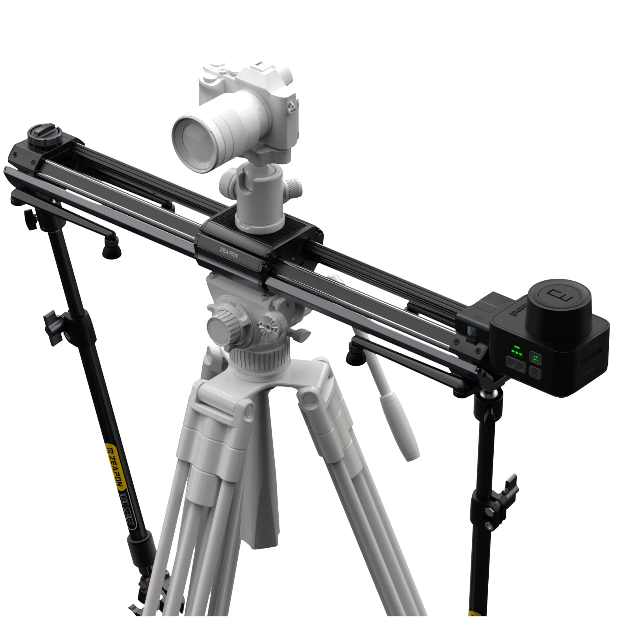 Zeapon Micro 3 E1000 Double Distance Motorized Camera Slider,42''/107Cm Travel Distance,Dslr Slider With Carrying Case, Motor Qu