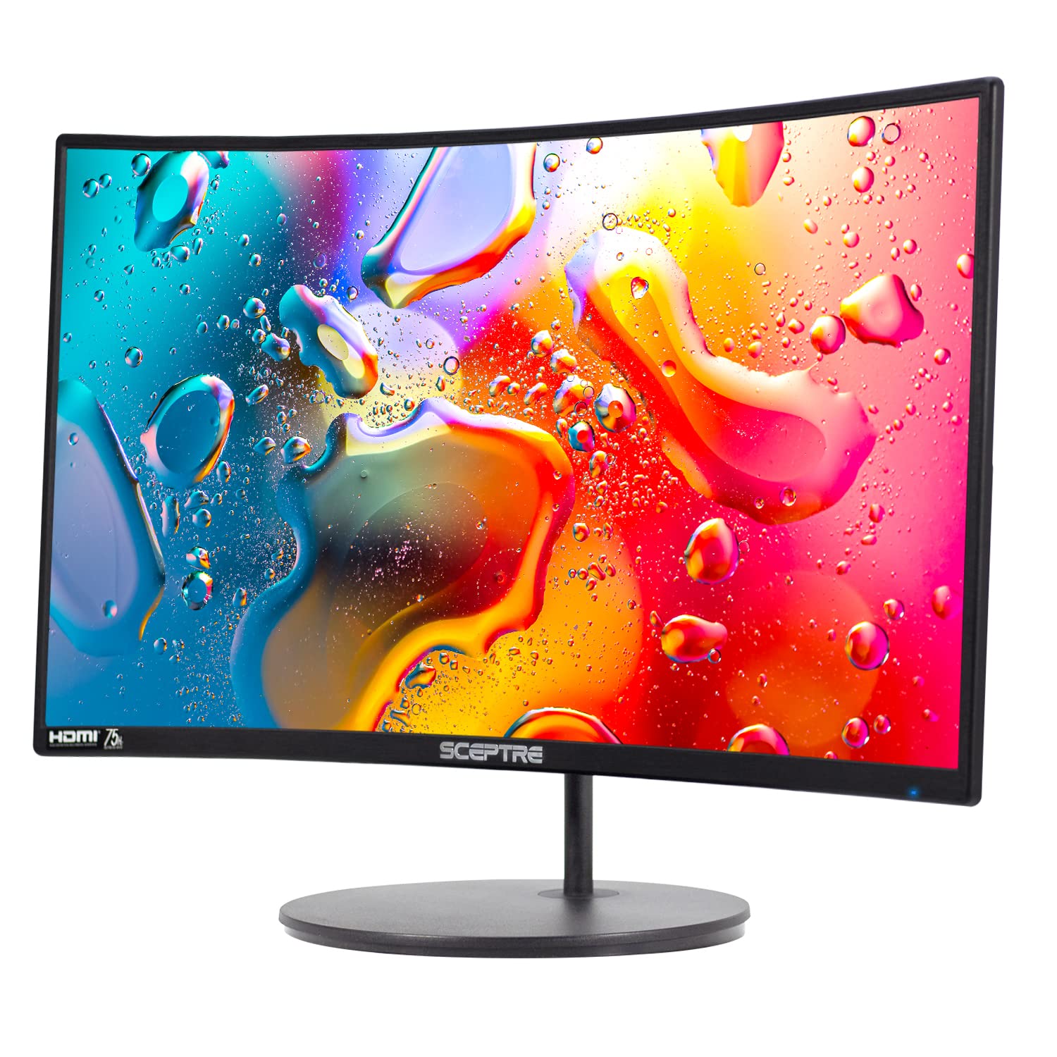 Sceptre 24-Inch Curved Gaming Monitor 1080p, R1500, 98% sRGB, Metal Black, HDMI x2, VGA, Built-in Speakers, VESA