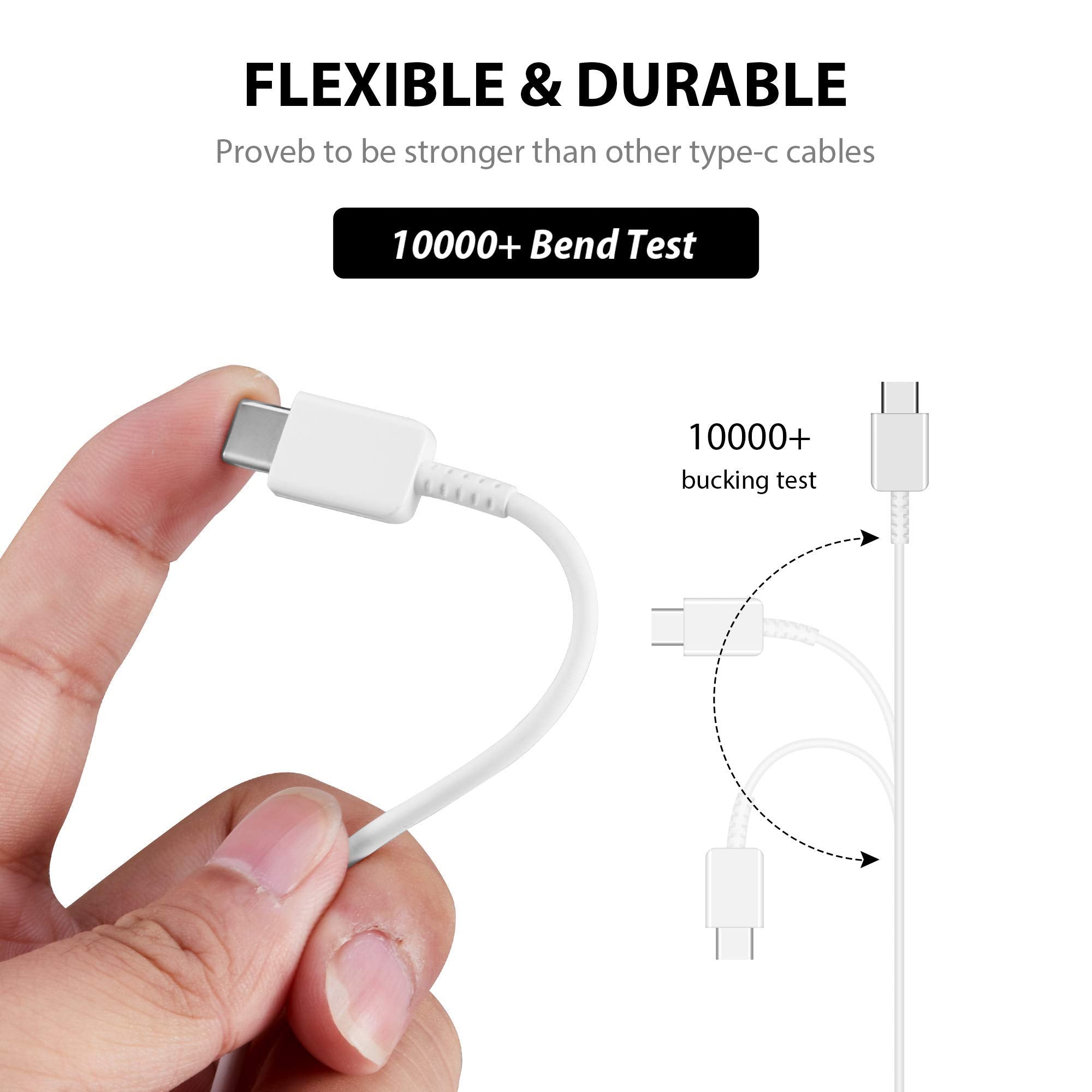 Original 10Ft Usb C Cable Works For Samsung Galaxy A42 5G With Fast Charging And Data Transfer. (White 3M)