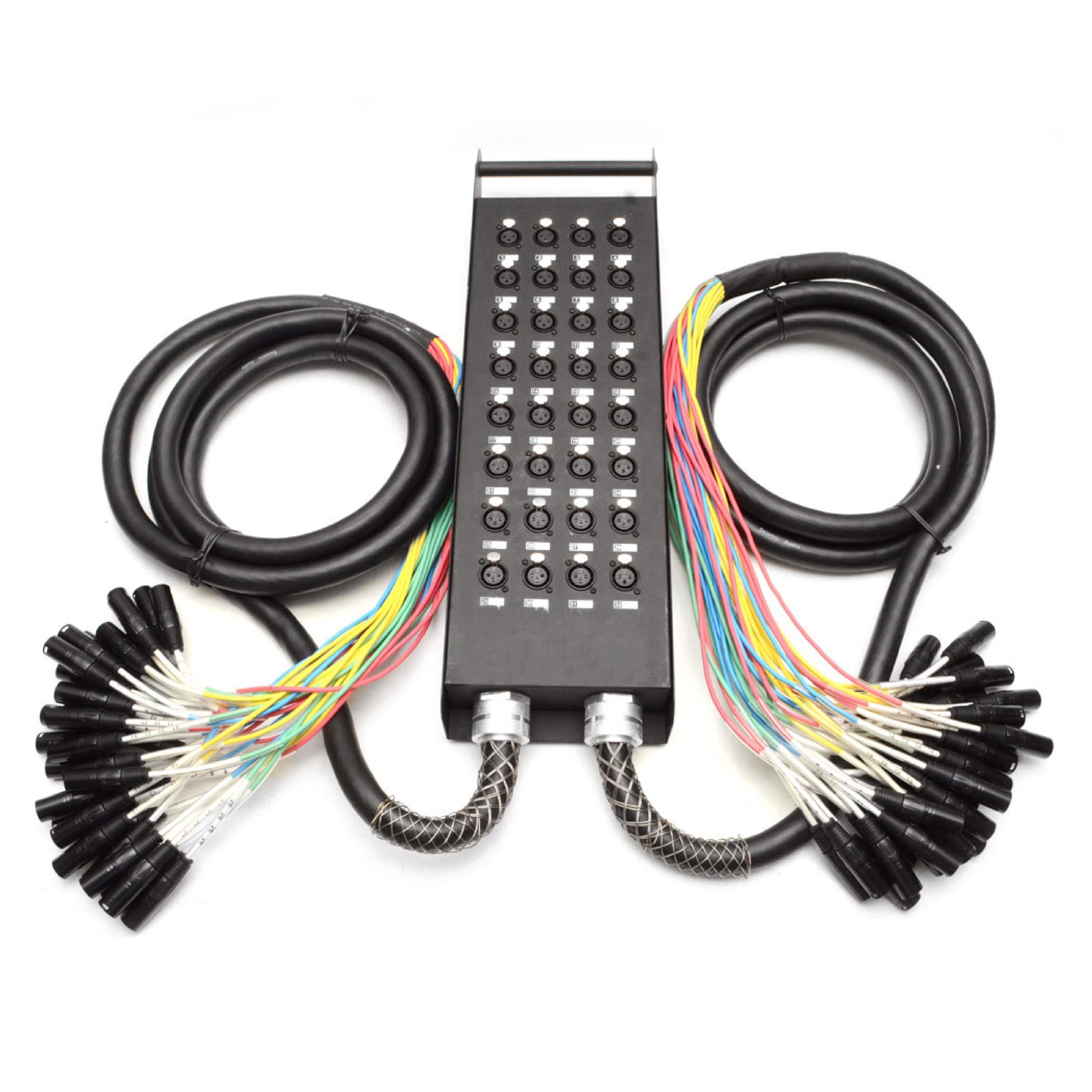 Seismic Audio - New 32 Channel Xlr Send Splitter Snake Cable With Box - Two Trunks 15' Fantails Each - Pro Audio Stage, Studio, 