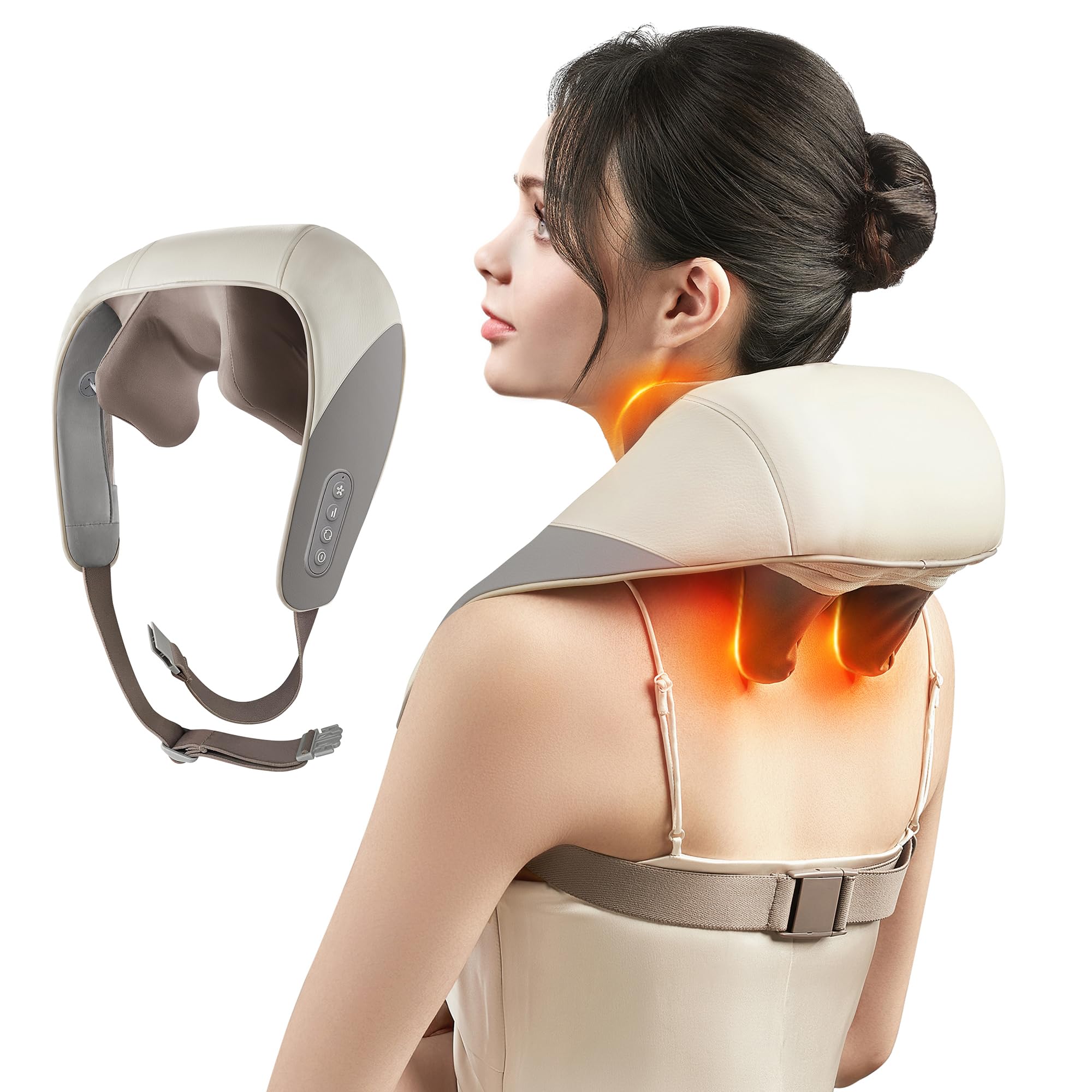 Sorelax Mini Shiatsu Neck Massager, Shoulder Neck Massager With Heat For Pain Relief Deep Tissue, Neck, Back, Shoulder, Leg Elec