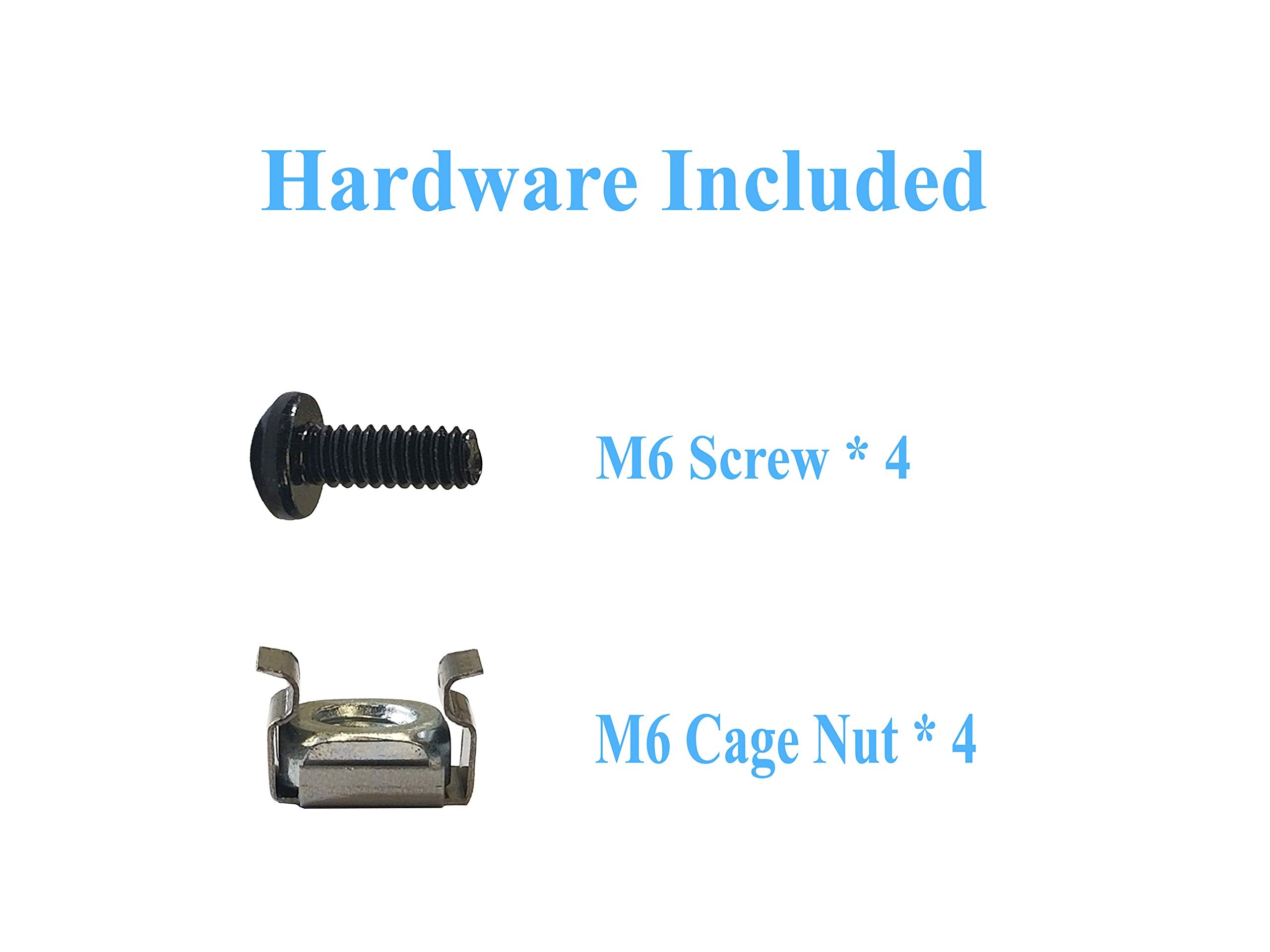 2U Universal Server Shelf Vented Rack Mount Cantilever Shelf 16'' Deep, For 19    Equipment Racks, Heavy Duty Rack Cabinet Shelf