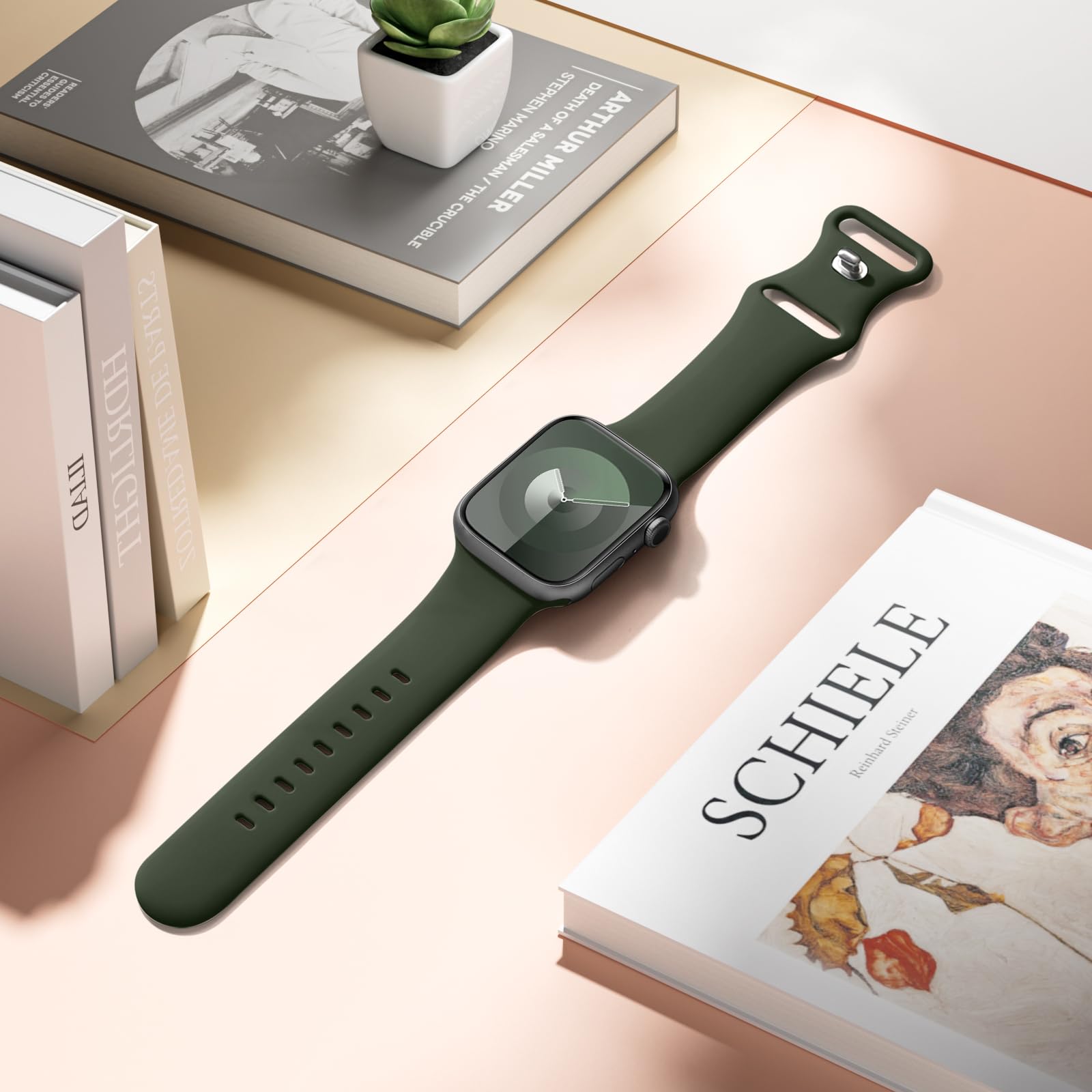 Daqin Sport Band Compatible With Apple Watch Band 38Mm 40Mm 41Mm 42Mm 44Mm 45Mm 46Mm 49Mm Women,Soft Silicone Waterproof Strap F