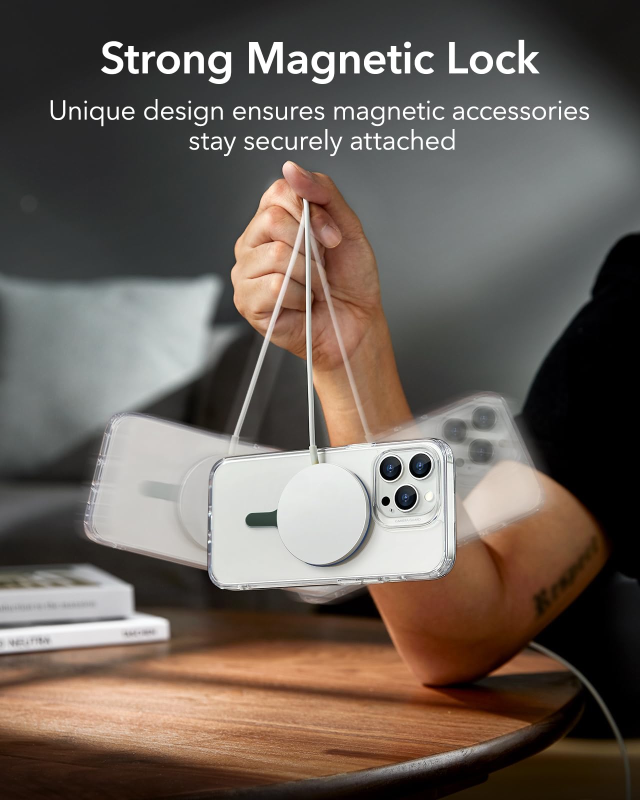 Esr Magnetic Ring 360 (Halolock), Compatible With Magsafe Ring, Universal Conversion Kit Compatible With Magsafe Sticker, For Ip