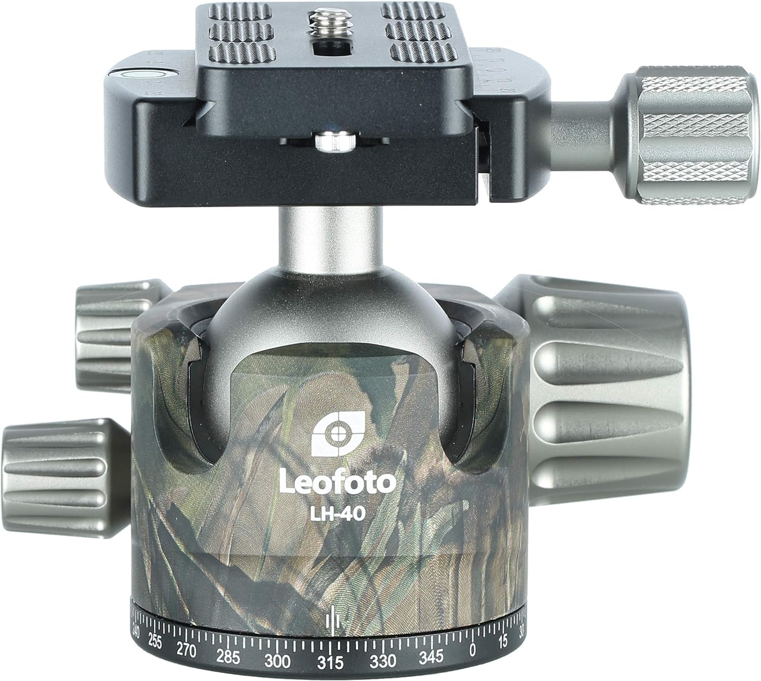 Leofoto Lh 40 Camo 40Mm Low Profile Ball Head Arca/Rrs Compatible W Independent Pan Lock Camouflage
