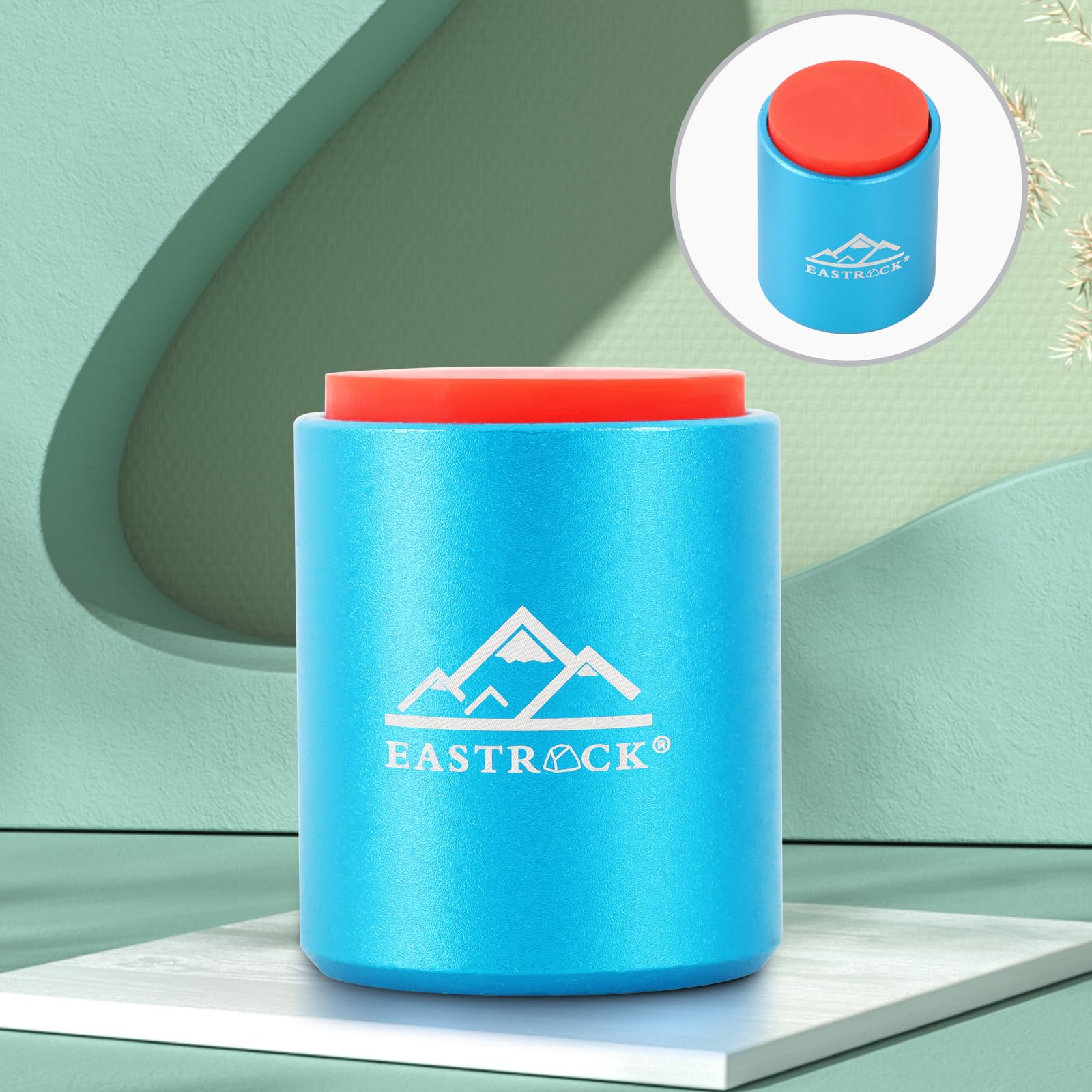 Eastrock Mini Practice Drum Pad Without Stand, 2.16 Inches Silent Drum Pad, Silicone Dumb Drum For Beginners (Blue)