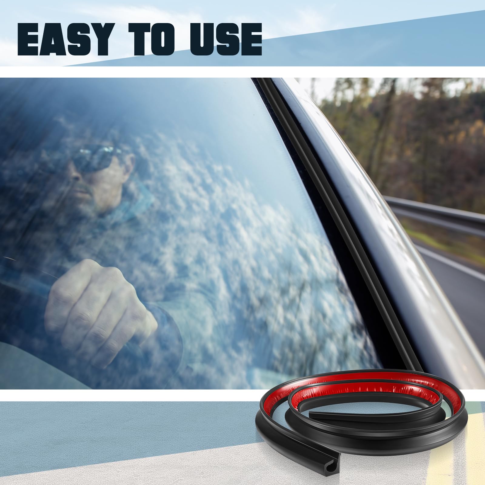 Saysurey 2 Pcs Car Wire Hider Total 6.56 Ft Car Concealed Wire Cover For Roof Light Bar With Adhesive Backing For Hide Wires For