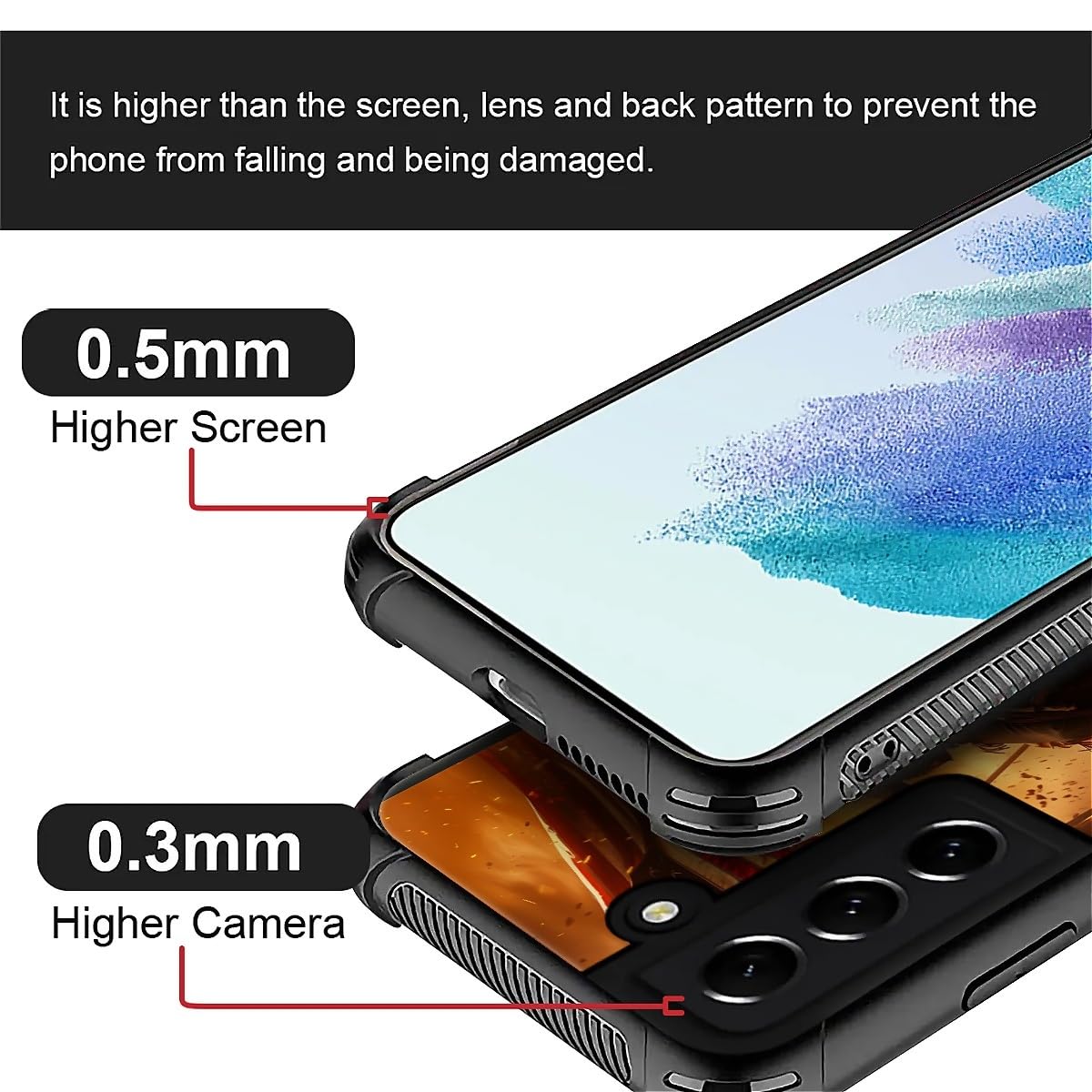 Carloca Compatible With Samsung Galaxy S22 Case, Horse American Flag Cowboy Pattern For Girl Ultra Protection Shockproof Soft Si