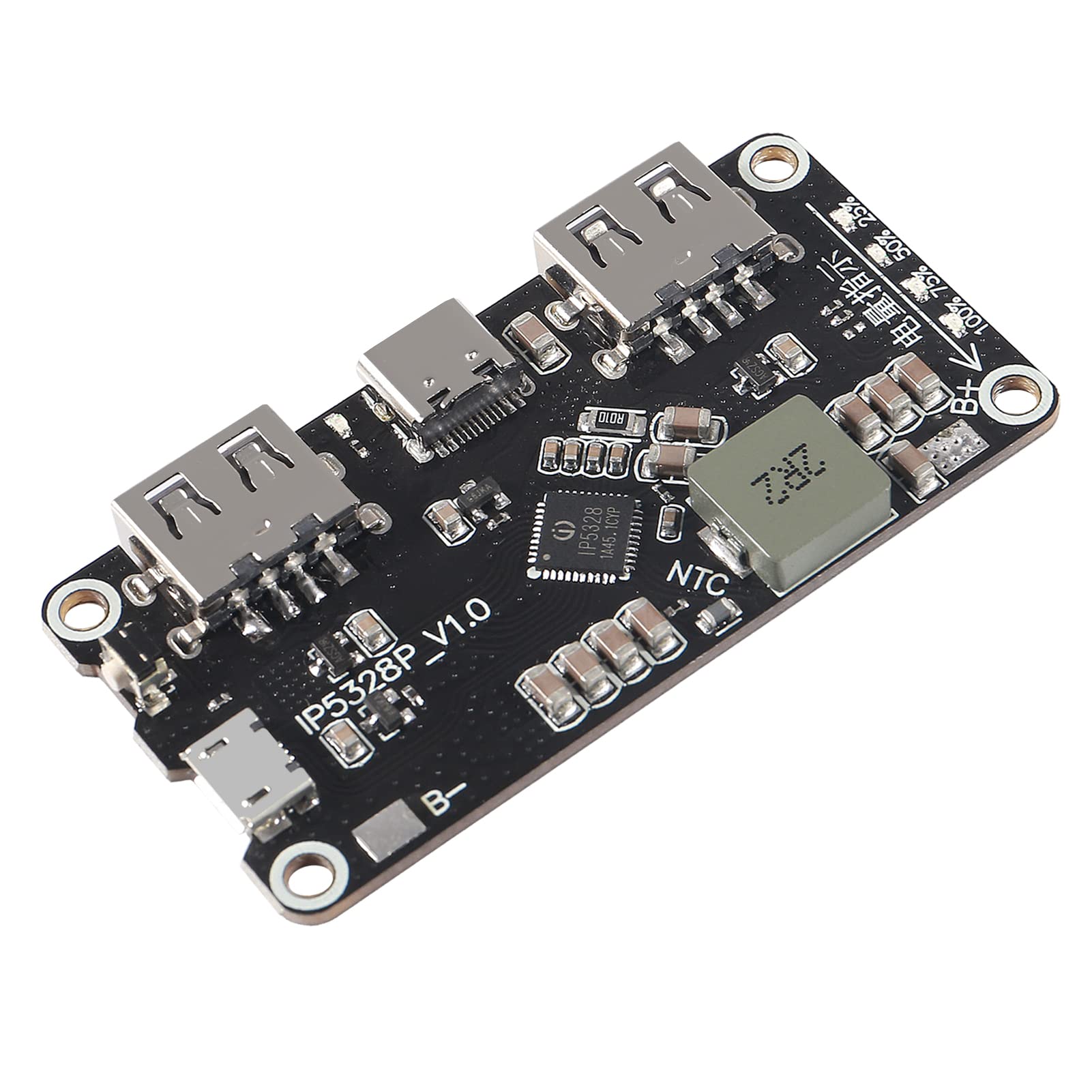 2Pcs Ip5328P Boost Charging Module Dual Usb 18650 Battery Fast Charger Treasure Tpye C 3.7V To 5V 9V 12V Step Up Fast Quick Char