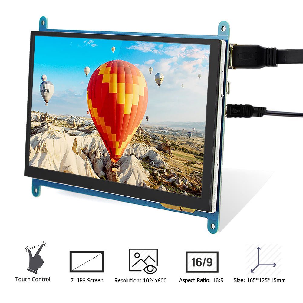Elecrow 7 Inch Touch Screen Monitor For Raspberry Pi Screen 1024X600 Ips Lcd Mini Monitor For Raspberry Pi 5 4 3 400 Windows 11/
