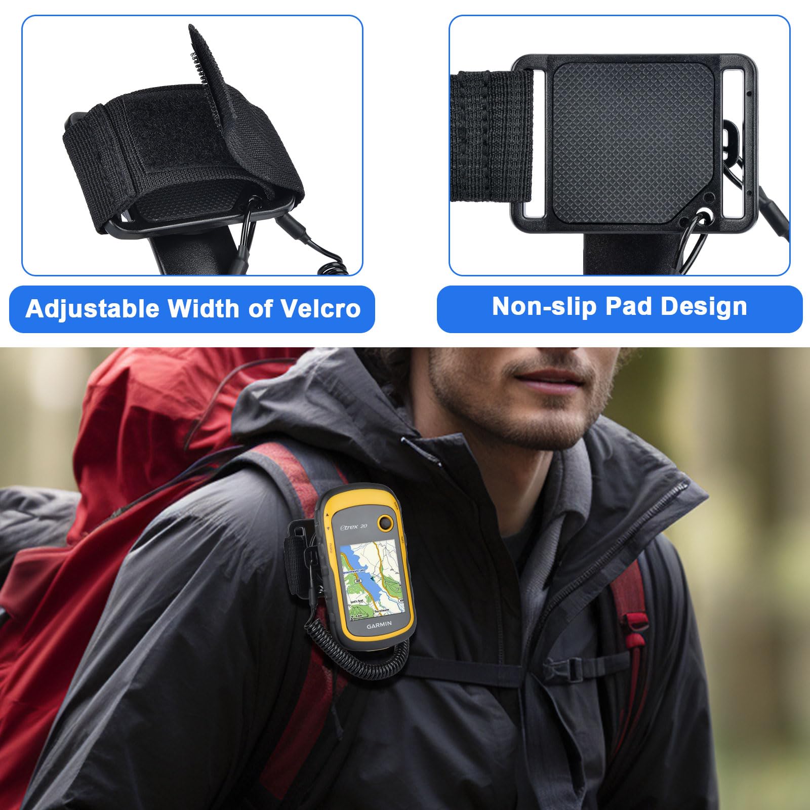 Healvaluefit Backpack Tether For Garmin Handheld Gps Devices, Hiking Backpack Mount Accessory For Garmin Inreach Etrex Gpsmap Or