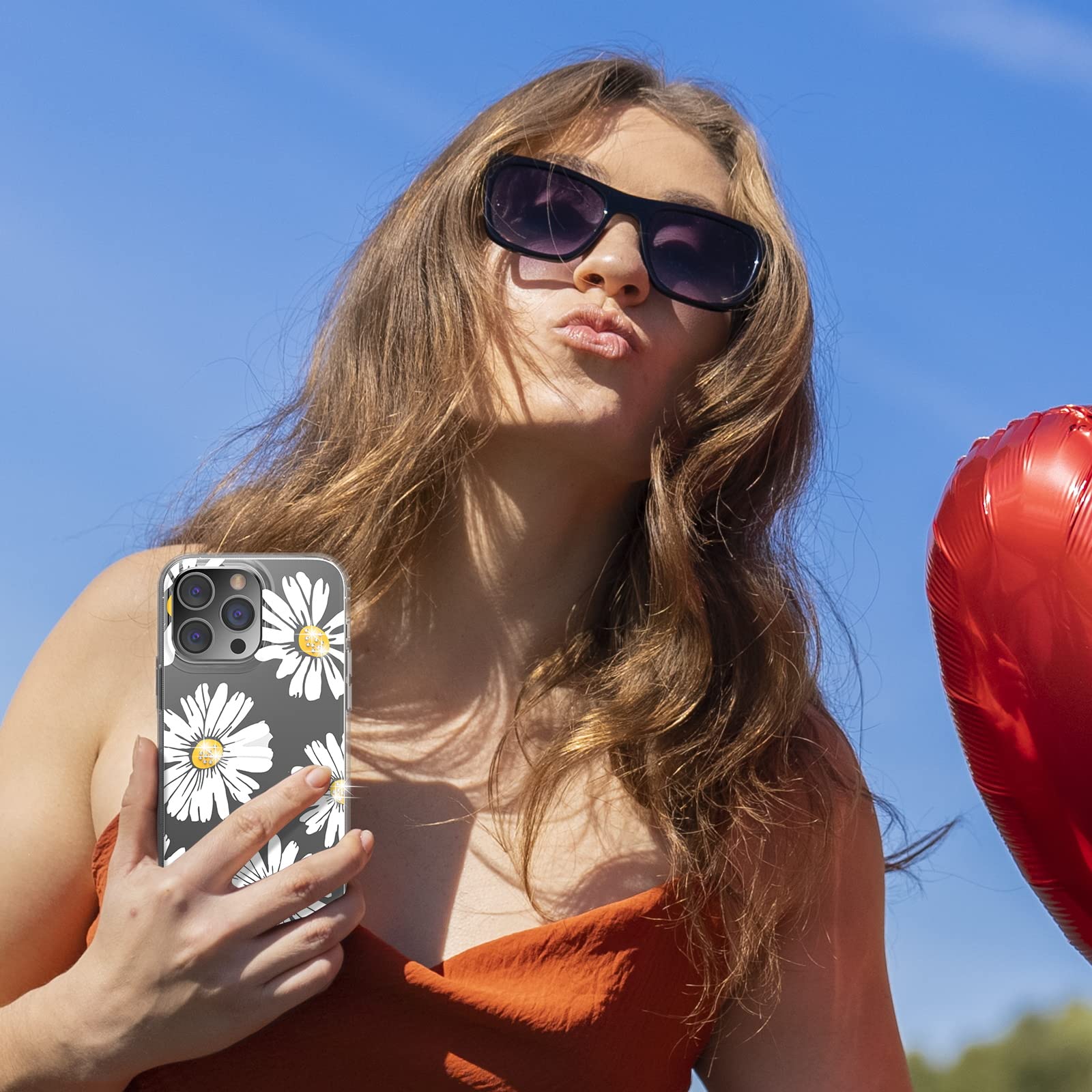 Mybat Pro Slim Clear Crystal Case For Iphone 14 Pro Max Case 6.7 Inch, Cute Stylish Mood Series For Women Girls Shockproof Non-Y