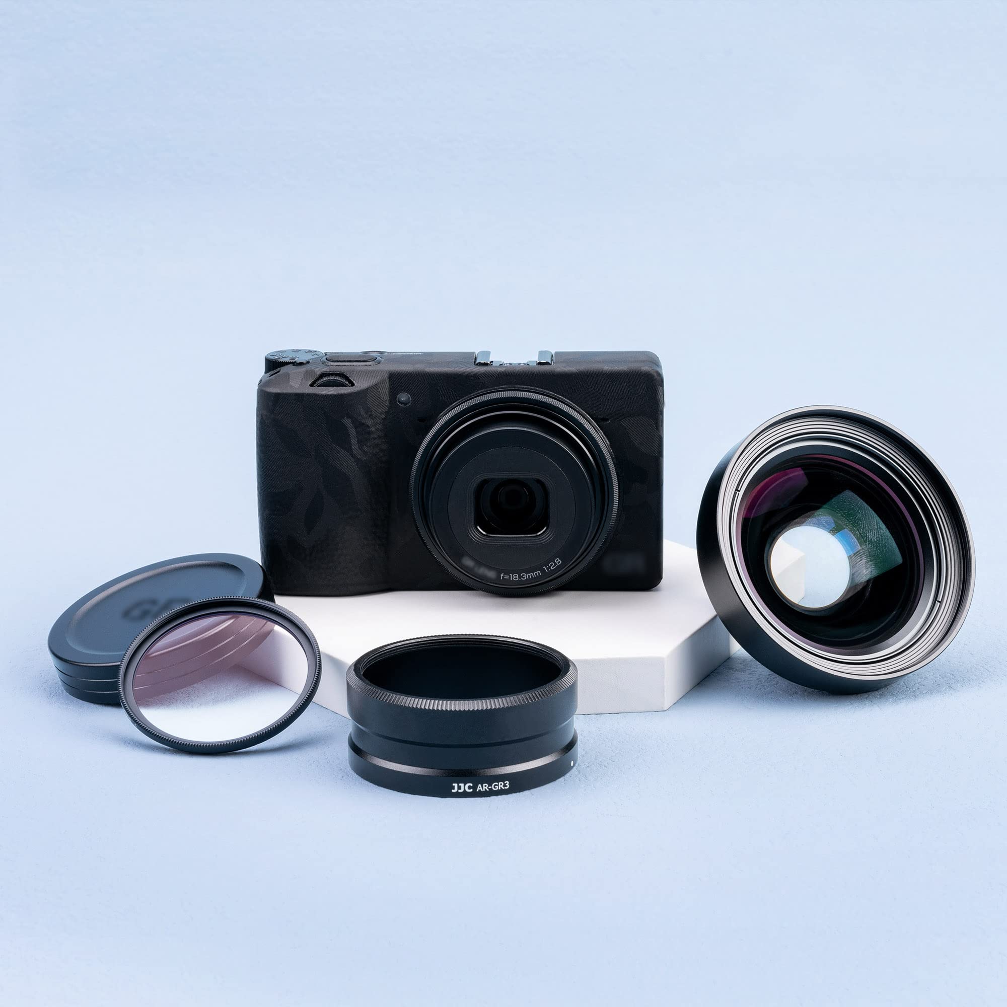 Jjc Ar-Gr3 Lens Filter Adapter Replaces Ricoh Ga-1 For Ricoh Gr Iii Gr Iii Hdf Gr3 Gr3 Hdf Digital Camera With Gw-4 Wide Convers
