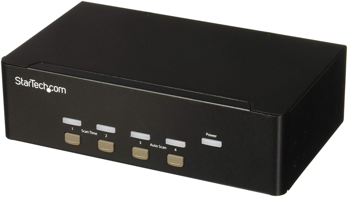 Startech.Com 4 Port Vga Kvm Switch   Dual Vga   Hot Key & Audio Support   1920X1200 Kvm Switch   Kvm Video Switch (Sv431Dvgau2A)