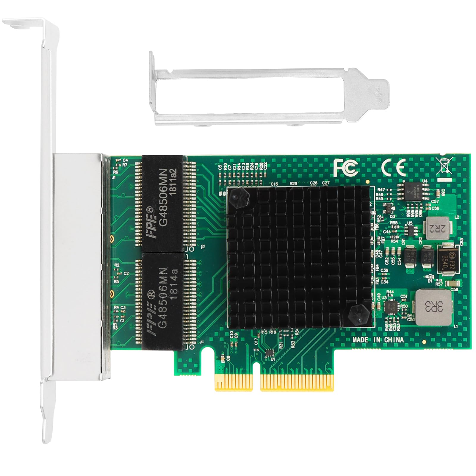 Gigabit Quad Rj45 Port Ethernet Server Adapter Netxtreme Bcm5719 Chipset Pci Express 10/100/1000Mbps Network Lan Card For Window