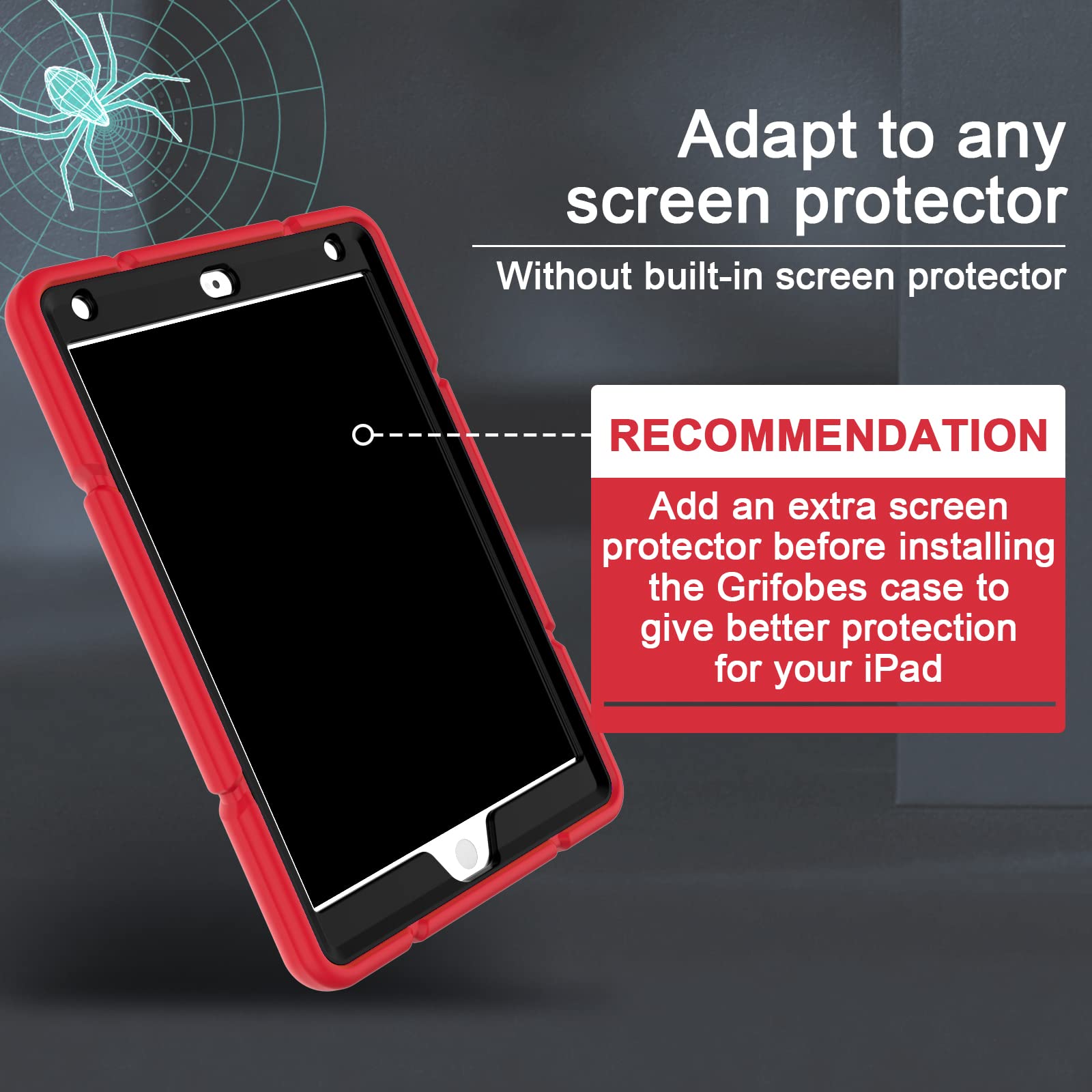 Grifobes For Ipad 9Th Generation Case, For Ipad 8Th/7Th Generation Case 2021/2020/2019, Heavy Duty Rugged Protective 10.2 Cover