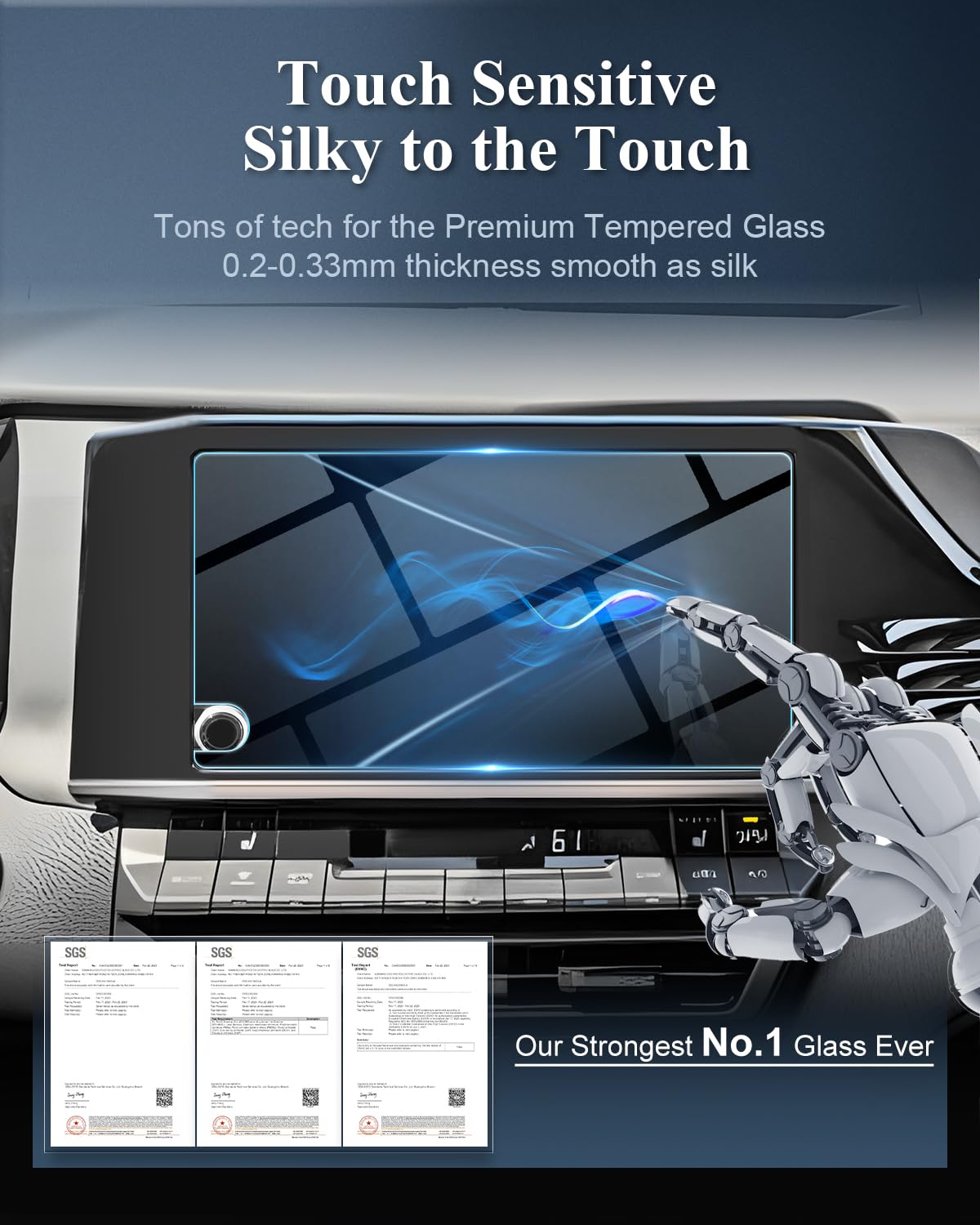 Bibibo 2025 Camry Screen Protector 2025 Toyota Camry Le/Se 8' Tempered Glass Protective Film [Anti Glare& Scratch Ultra Clear] 2025 Toyota Camry Le Accessories Radio Screen Protector Camry 2025