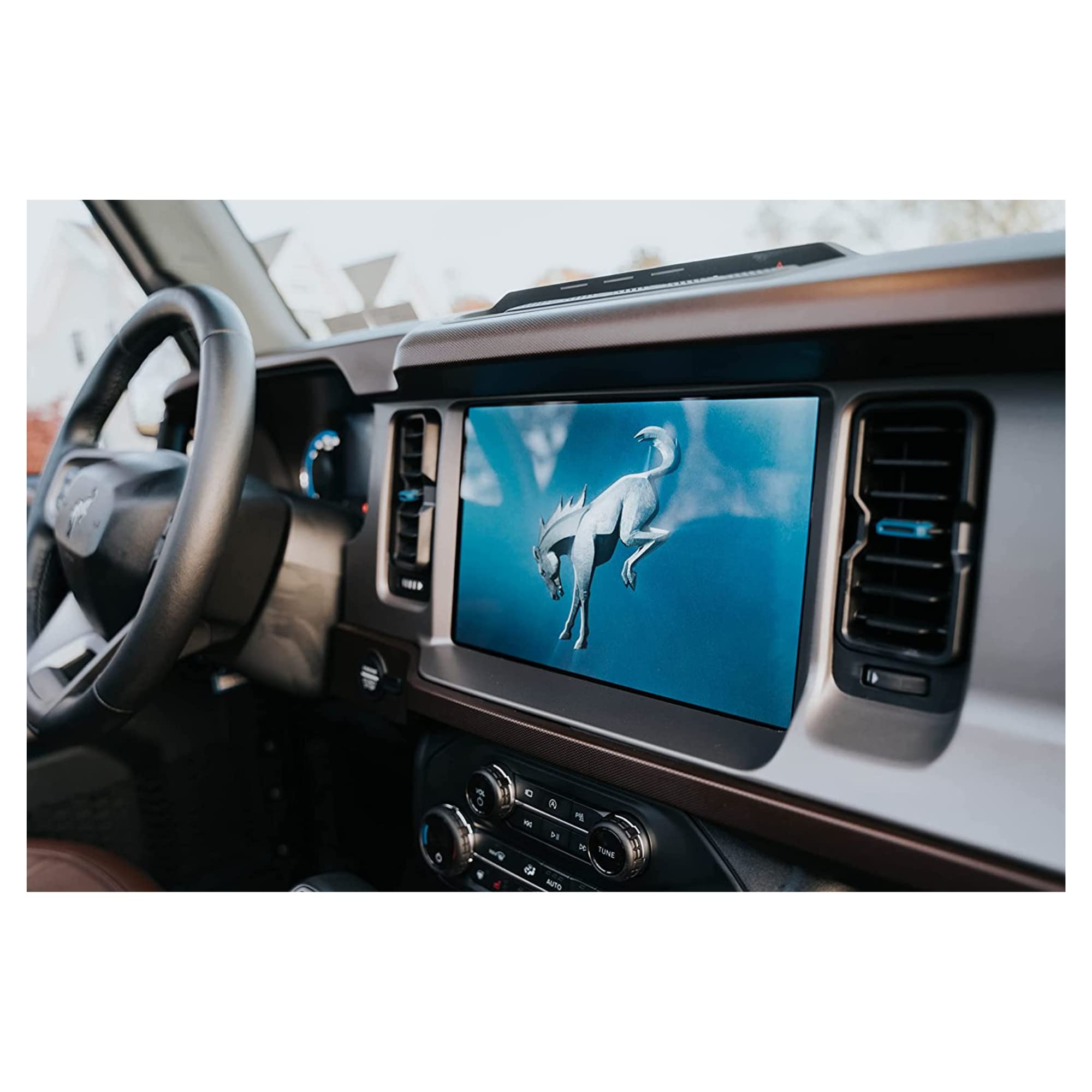 Kykr Tempered Glass Screen Protector For 2021, 2022, 2023, 2024 Ford Bronco, Sync4 12� Screen, 9H Hardened, Anti Glare, Anti Scratch Glass, Easy To Apply, Water Resistant Car Accessories, Gloss