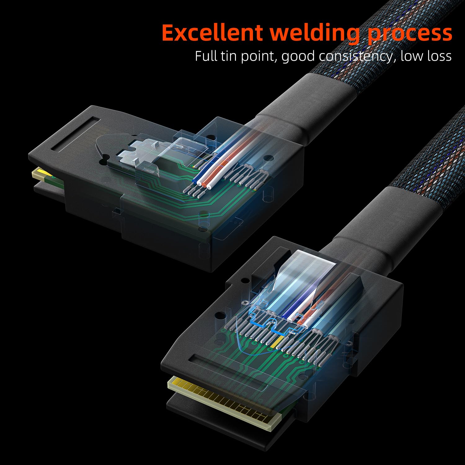 Oikwan Internal Mini Sas Sff 8087 To Right Angle Sff 8087 Cord, Internal Mini Sas To Mini Sas Cable, Compatible With Raid Or Pci