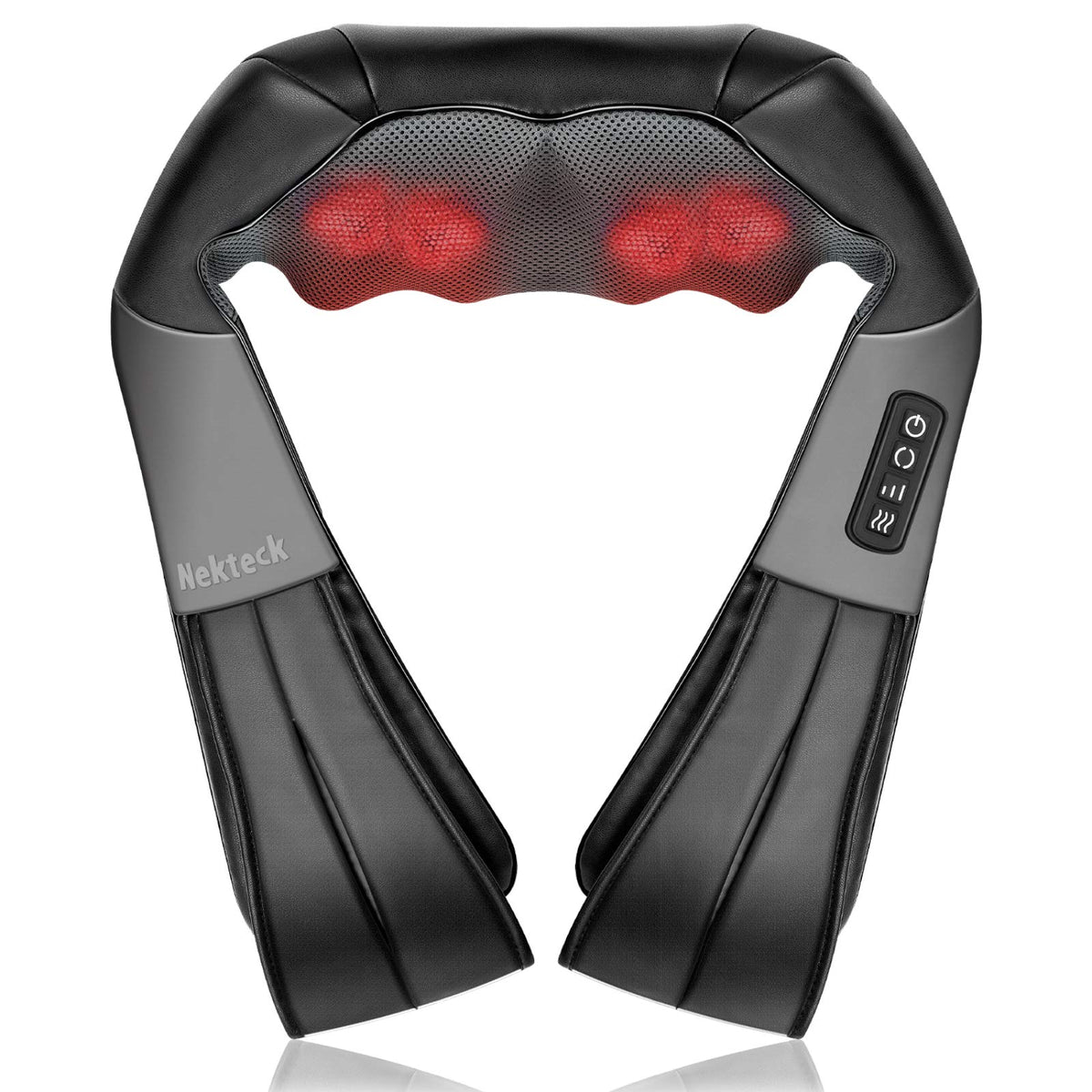 Shiatsu Neck And Back Massager With Soothing Heat, Nekteck Electric Deep Tissue 3D Kneading Massage Pillow For Shoulder, Leg, Bo