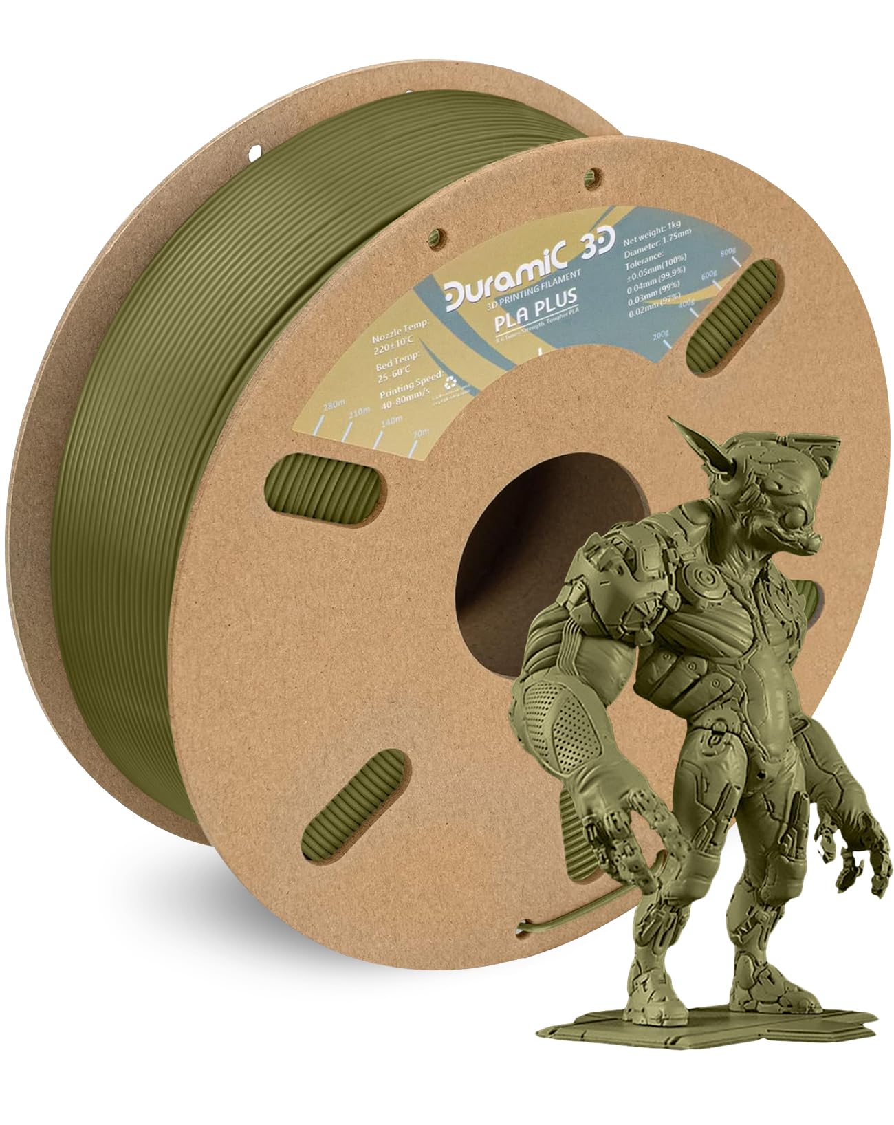 Duramic 3D Pla Filament 1.75Mm Glow In The Dark Blue 1Kg, 3D Printing Filament No Tangling No Clogging Dimensional Accuracy +/ 