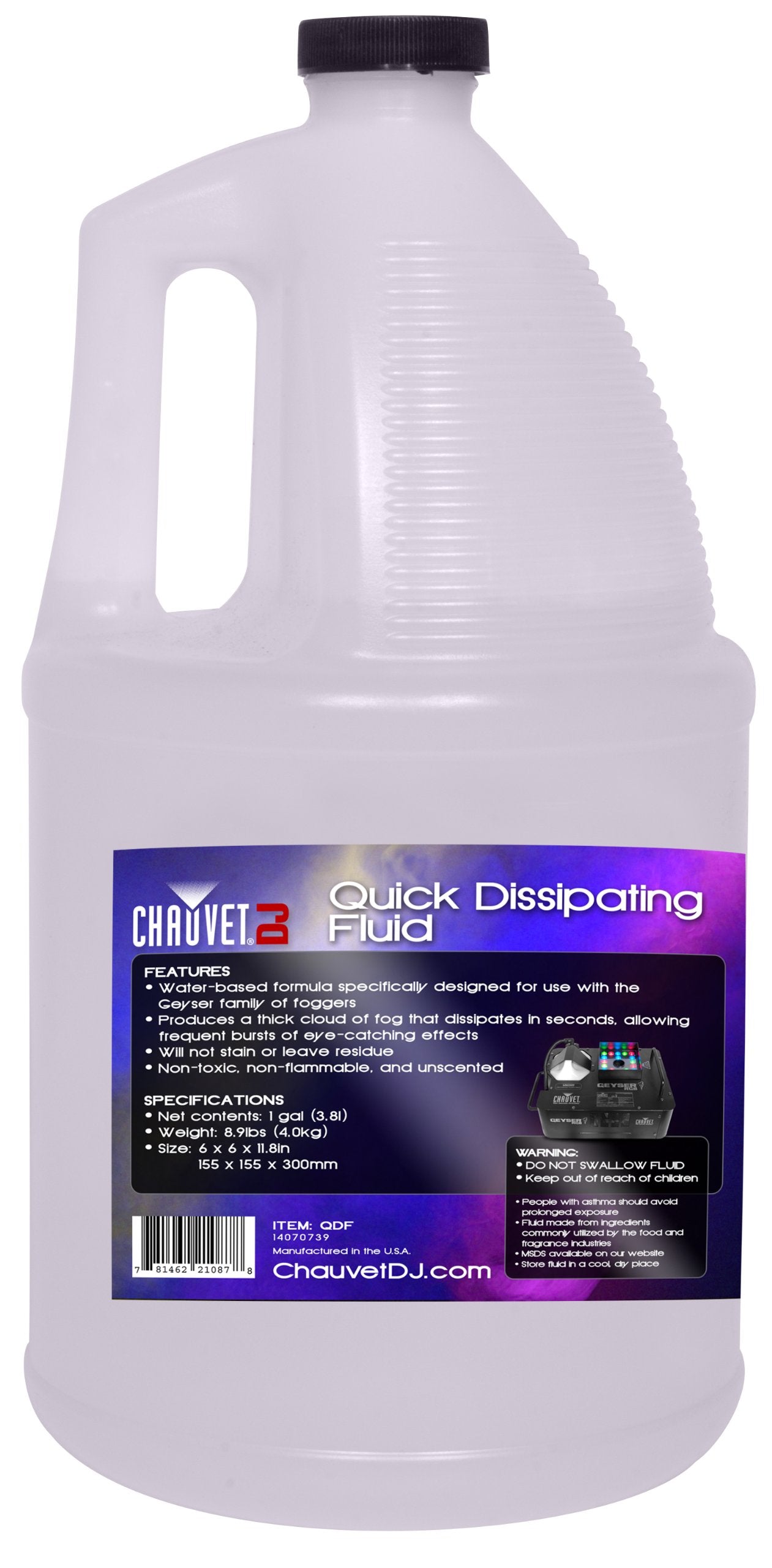 Chauvet Dj Qdf Quick Dissipating Fog Machine Fluid   1 Gallon | Fog Machines (Packaging May Vary)