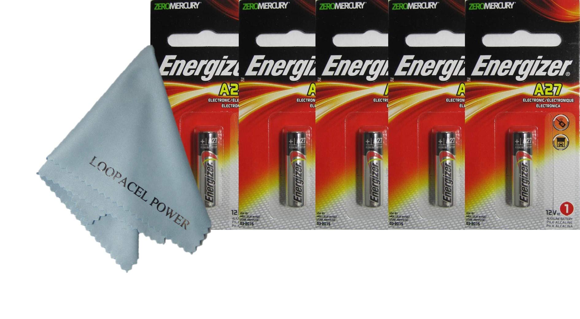 (5) 27A A27 G27A B 1 L828 Ca22 Gp27A Energizer Battery 12V