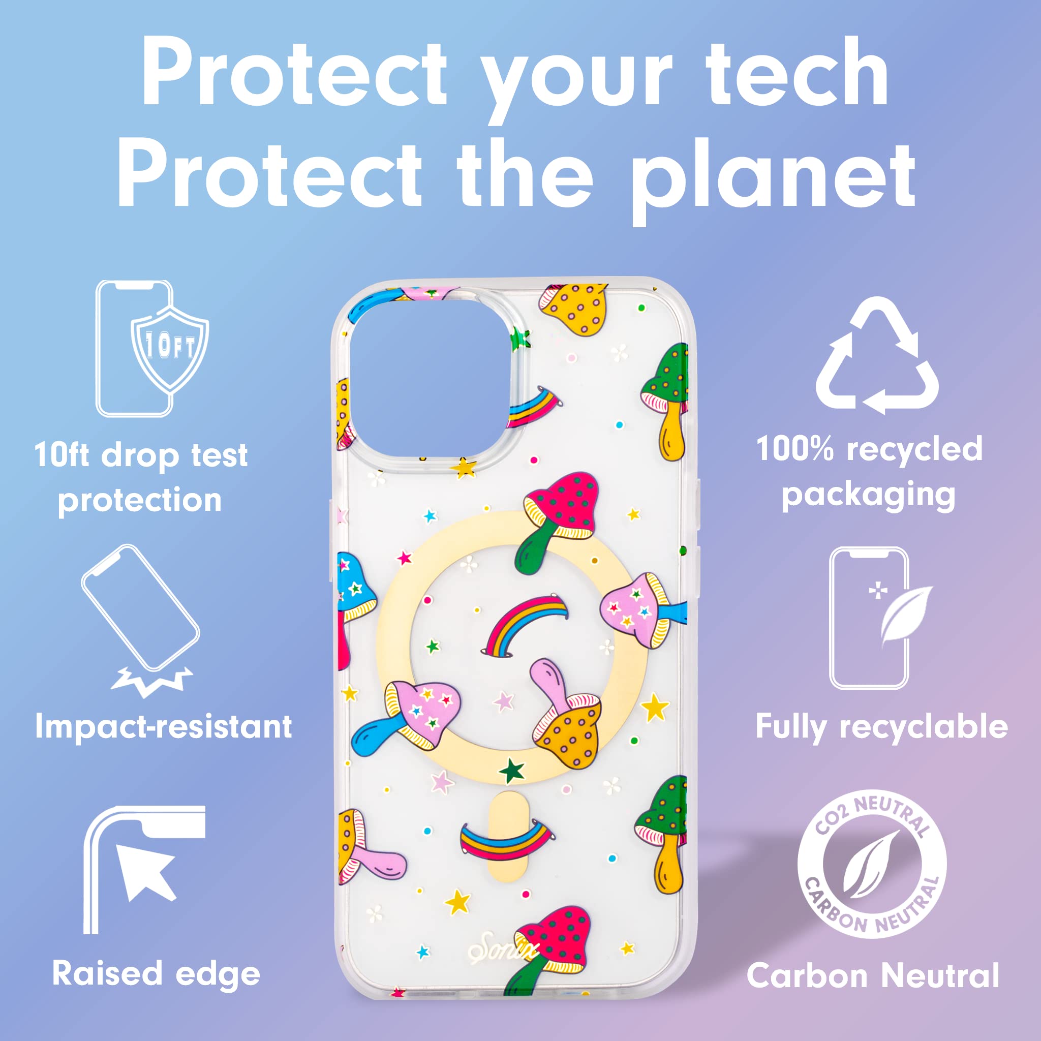Sonix Case For Iphone 14 Plus | Compatible With Magsafe | 10Ft Drop Tested | Mushrooms