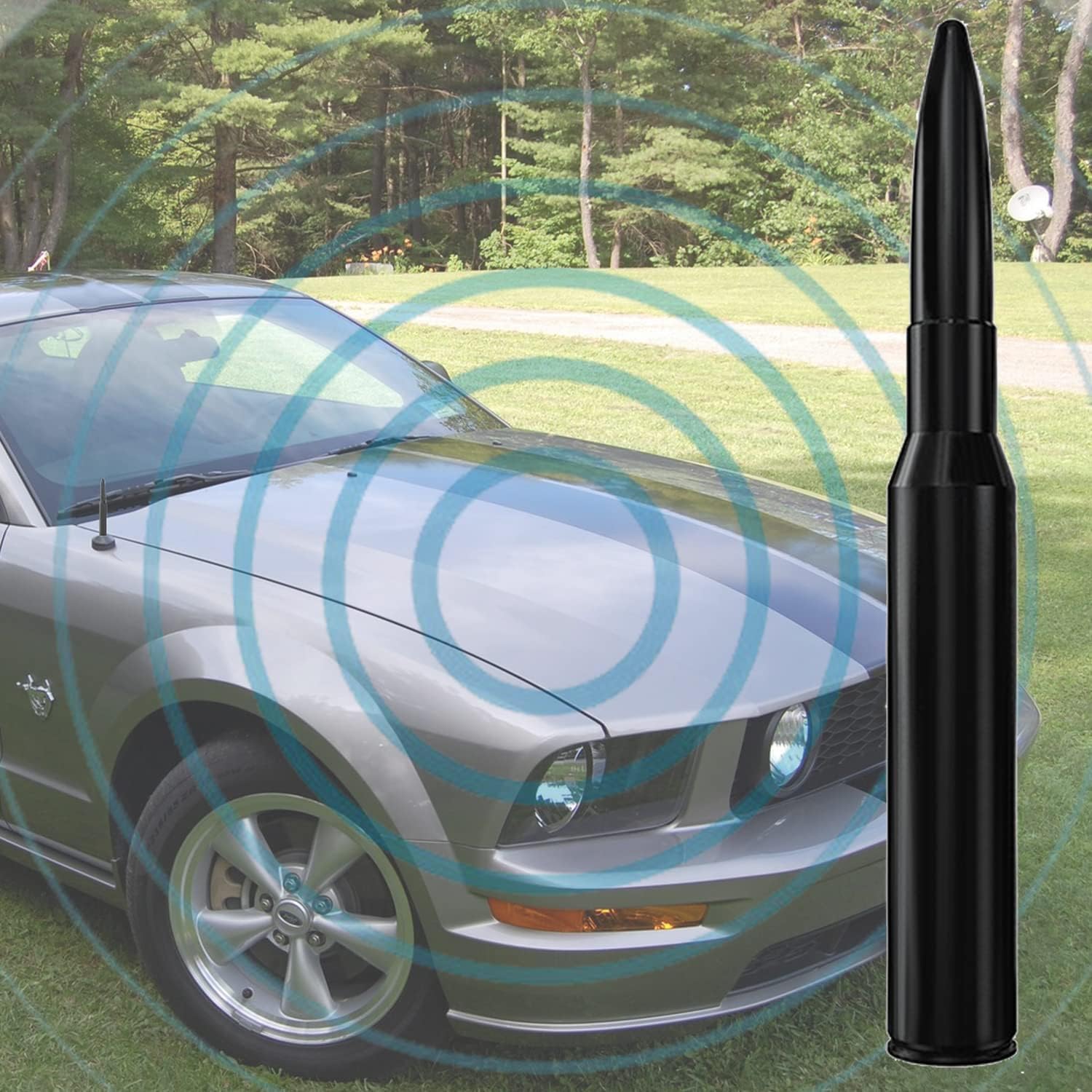 4 Inch Short Aluminum Antenna For Ford Mustang (1994 2009), Ford Mustang Antenna, Antenna Replacement Mast For Ford Mustang