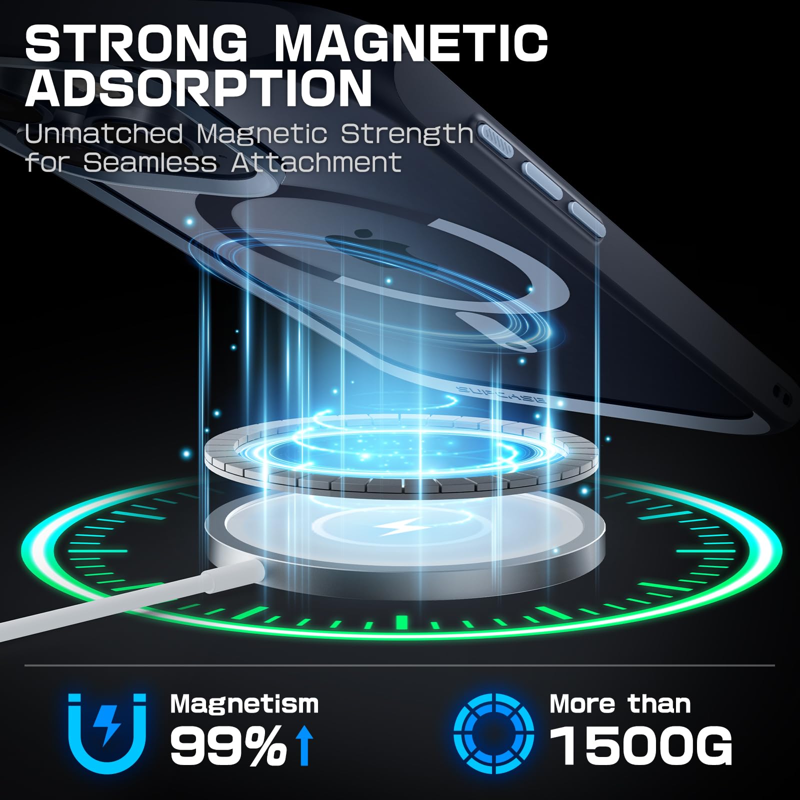 Supcase For Iphone 15 Pro Case (Unicorn Beetle Mag), [Compatible With Magsafe] [Military-Grade Protection] Protective Slim Clear