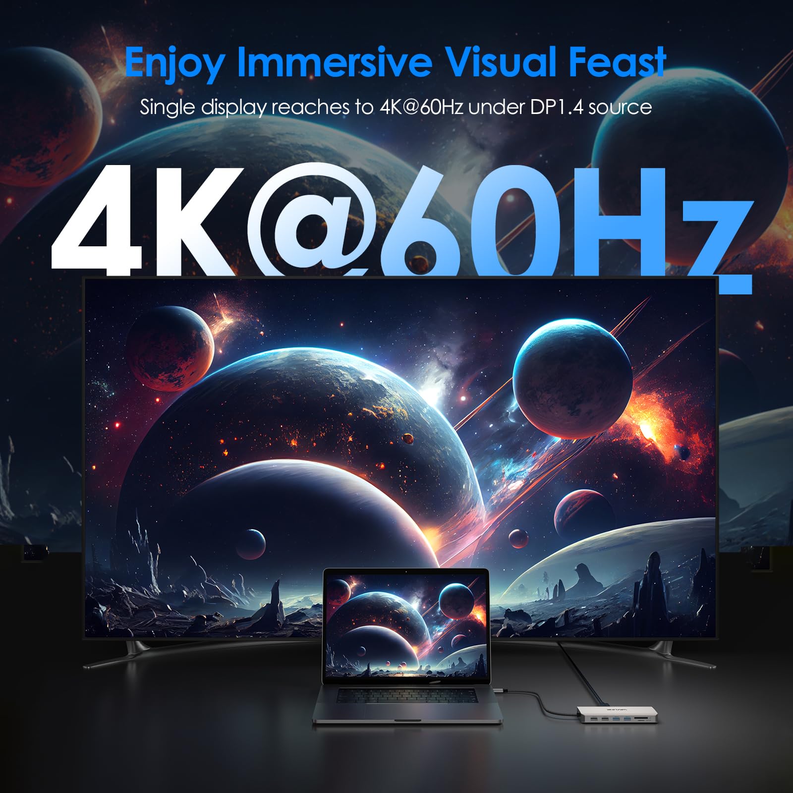 Laptop Docking Station,12 In 1 Triple Display Usb C Hub For Windows With Dual Dp, Hdmi, 100W Pd Charger, Gigabit Ethernet, Usb3.0/2.0 Ports, Sd/Tf Card Reader, Mic/Audio For Lenovo Hp Dell