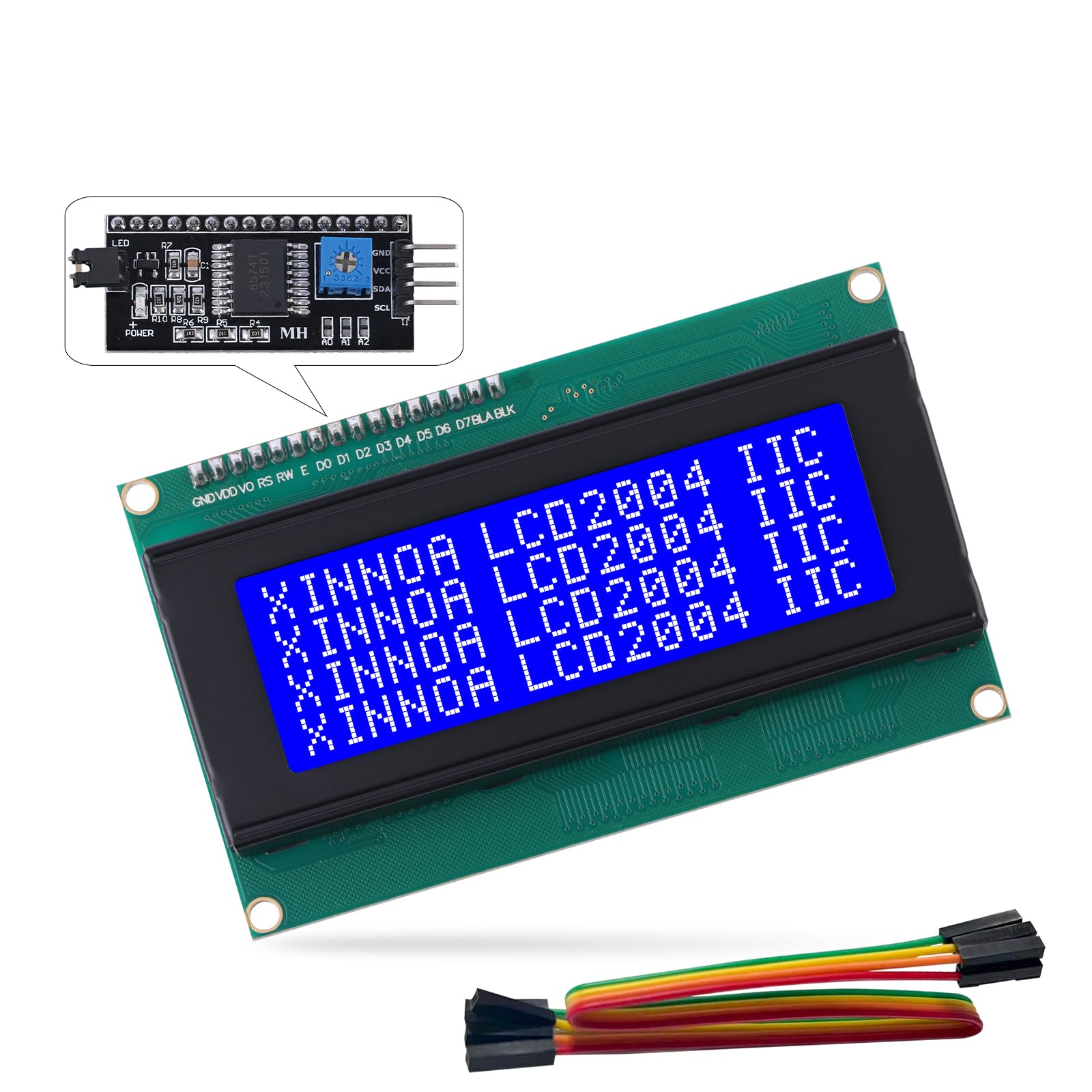 2004 Lcd Display Module With Iic I2C Serial Interface Adapter Lcm Blue Backlight Screen St7066U Controller 20X4 Lcd For Arduino,
