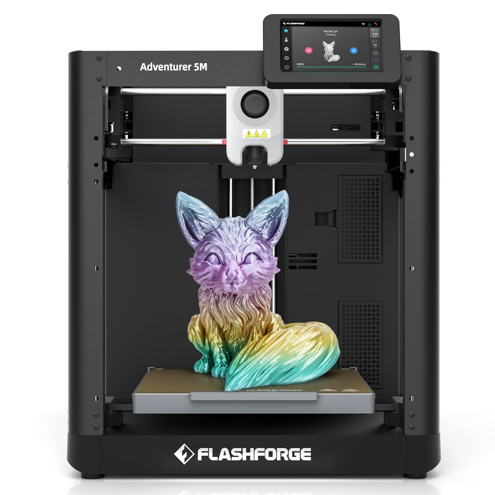 FLASHFORGE Adventurer 5M 3D Printer,600mm/s Max High-Speed FDM 3D Printers with Fully Auto Leveling, 280C Direct Extruder with Q