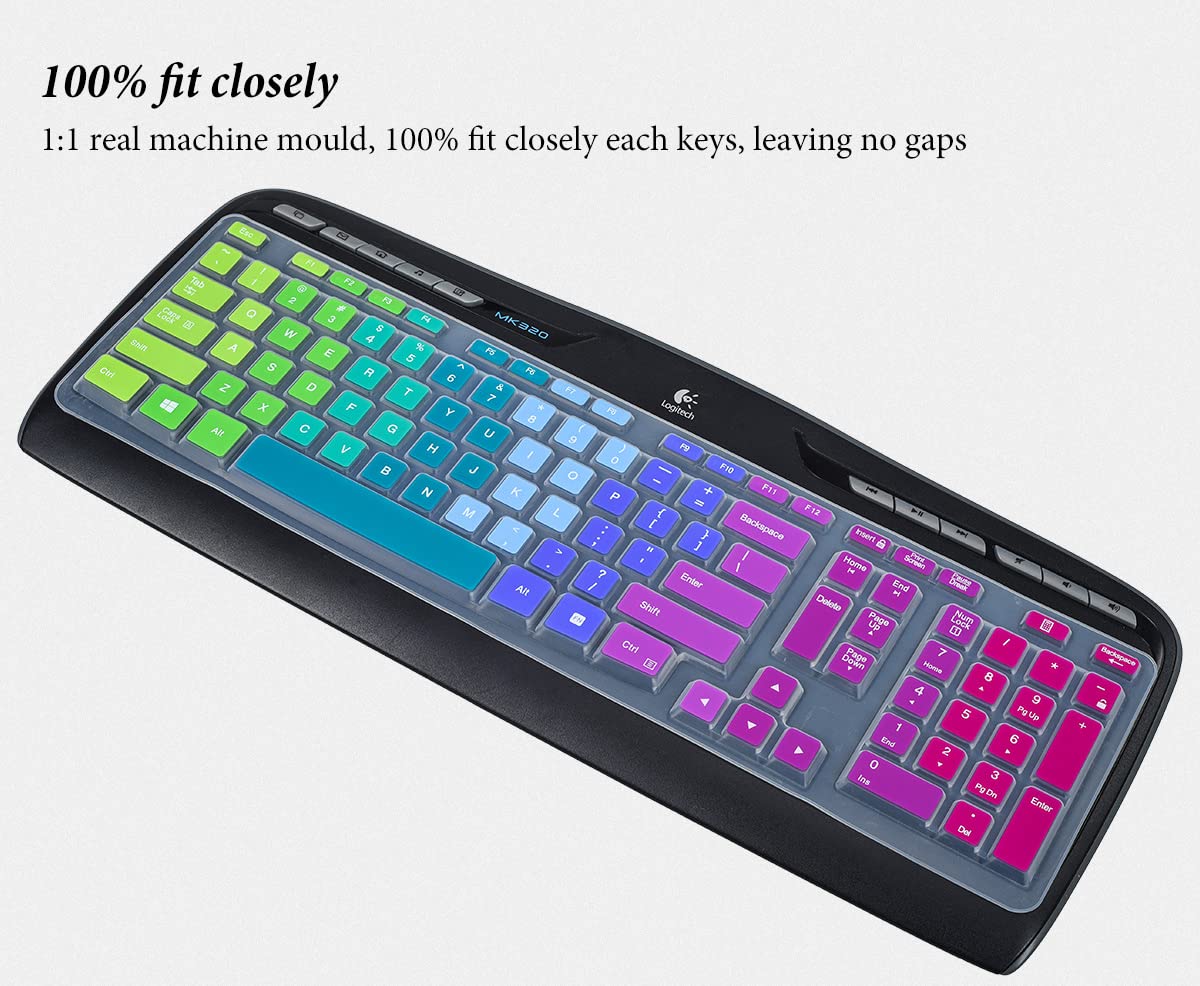 Keyboard Cover For Logitech Mk320 Yr002/Y R0009 Wireless Desktop Keyboard, Logitech Mk330 Mk335 Wireless Keyboard Protector Rain