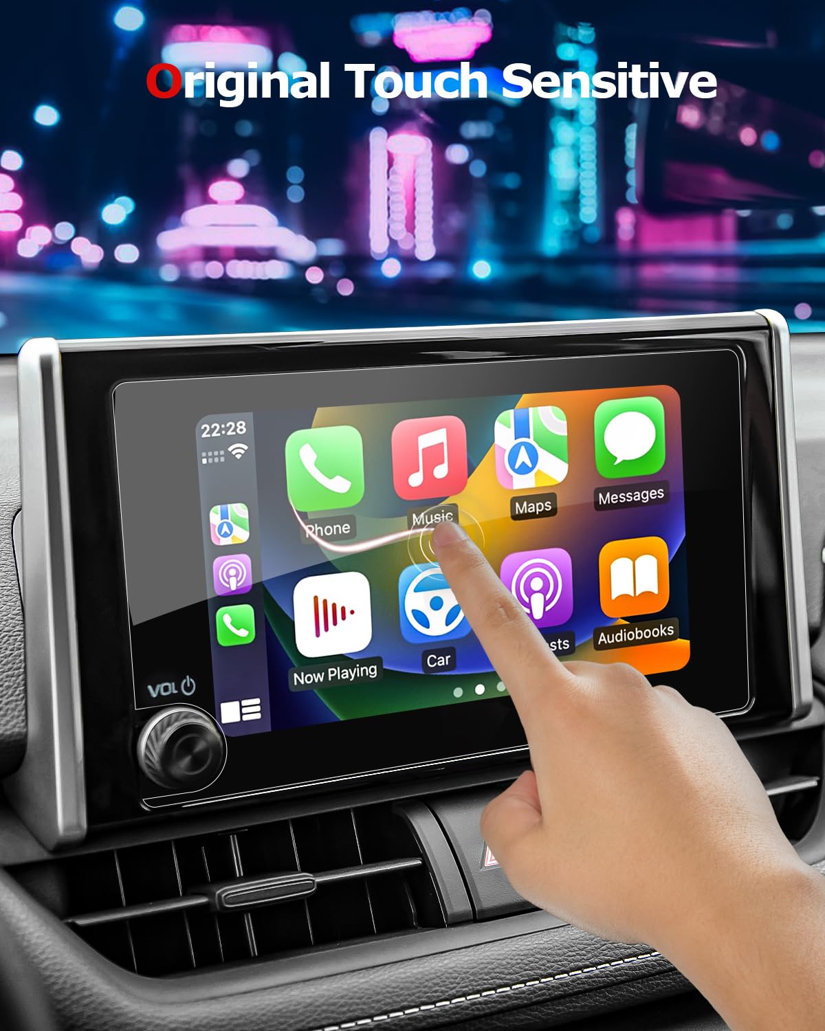 Aszsk 2 Pack Screen Protector For Rav4 2023 2024,8 Inch Tempered Glass Protective Film For Toyota Rav4,9H Anti Scratch Hd Clarit