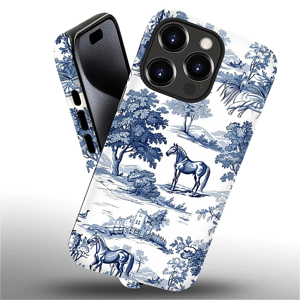 Ilikediy For Iphone 16 Pro Max Case,Hh2 Wild Desert Horse Manor Hybrid 2 Layer Hard Shell Silicone Protective Pattern Design Cas