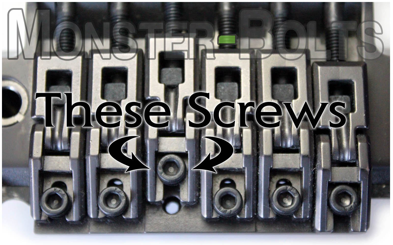 Floyd Rose Style Saddle Intonation & Locking Nut/String Clamp Screws For Guitar - Black Alloy Steel - Monsterbolts